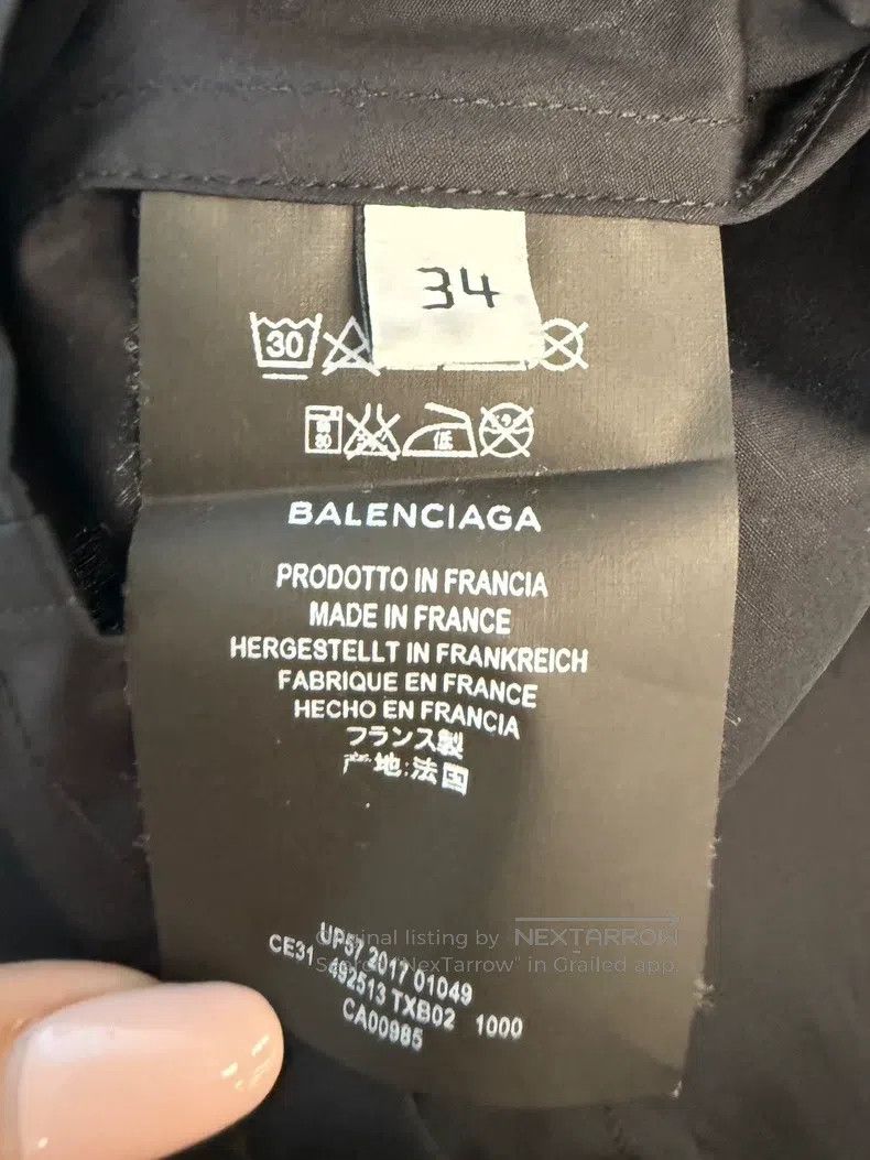 Balenciaga Balenciaga Black and Yellow Back Letter Logo Shirt Size XXS / US 00 / IT 34 - 4 Thumbnail