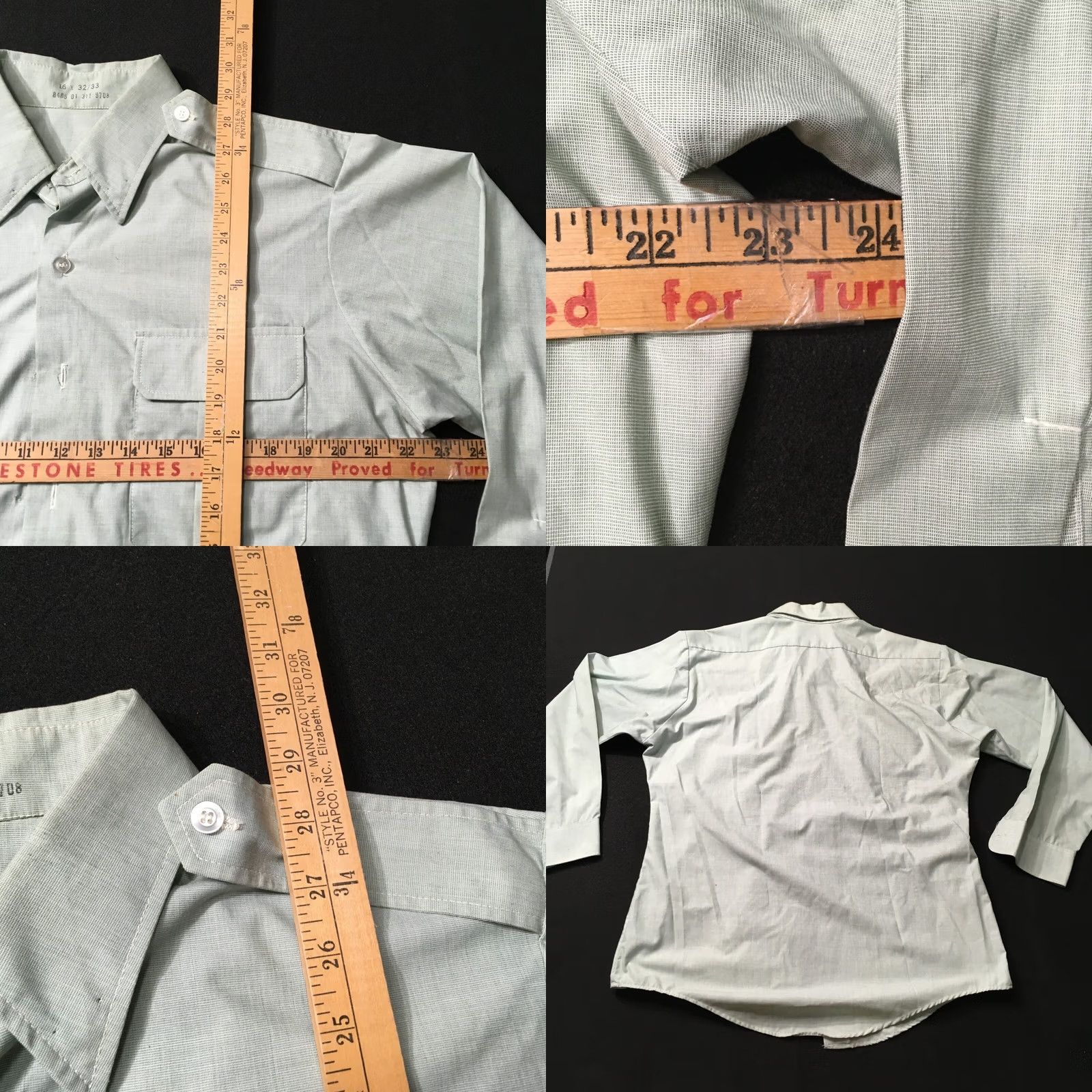 Vintage VINTAGE US Army Shirt Green Long Sleeve 16 Mens Button-Up 50s 60s 70s 80s 90s Size US L / EU 52-54 / 3 - 8 Thumbnail