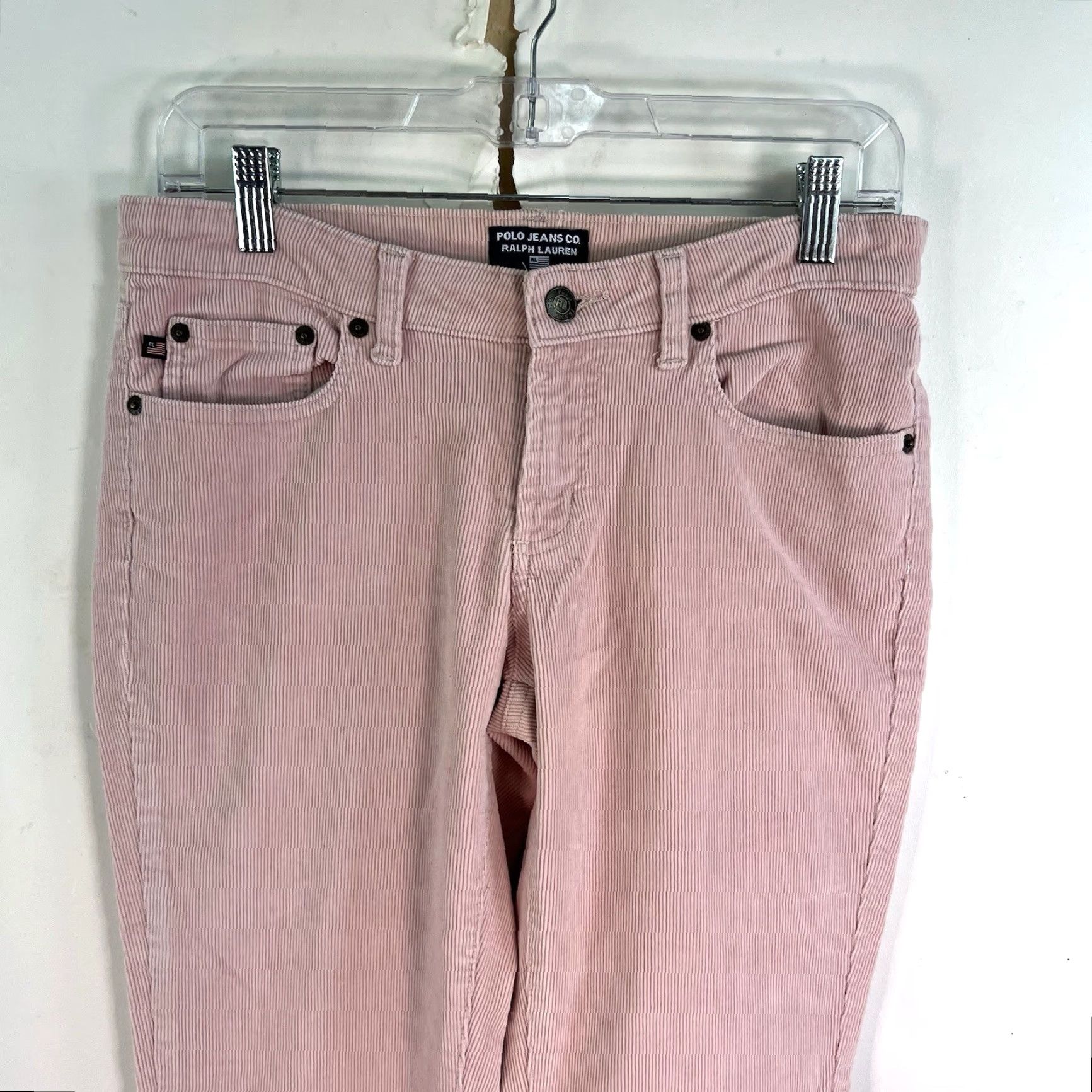 Ralph Lauren VTG Ralph Lauren Polo Jeans Co. Pants Women Size 4 Pink 30x32 Boot Cut Corduroy Cotton Size 27" / US 4 / IT 40 - 2 Thumbnail