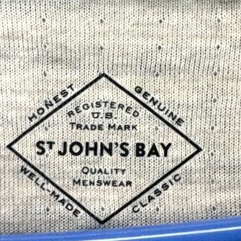 Vintage St. John's Bay Henley Sweater Mens XL Blue/Gray Striped Pullover Casual Knit Pocketless? Size US XL / EU 56 / 4 - 4 Thumbnail