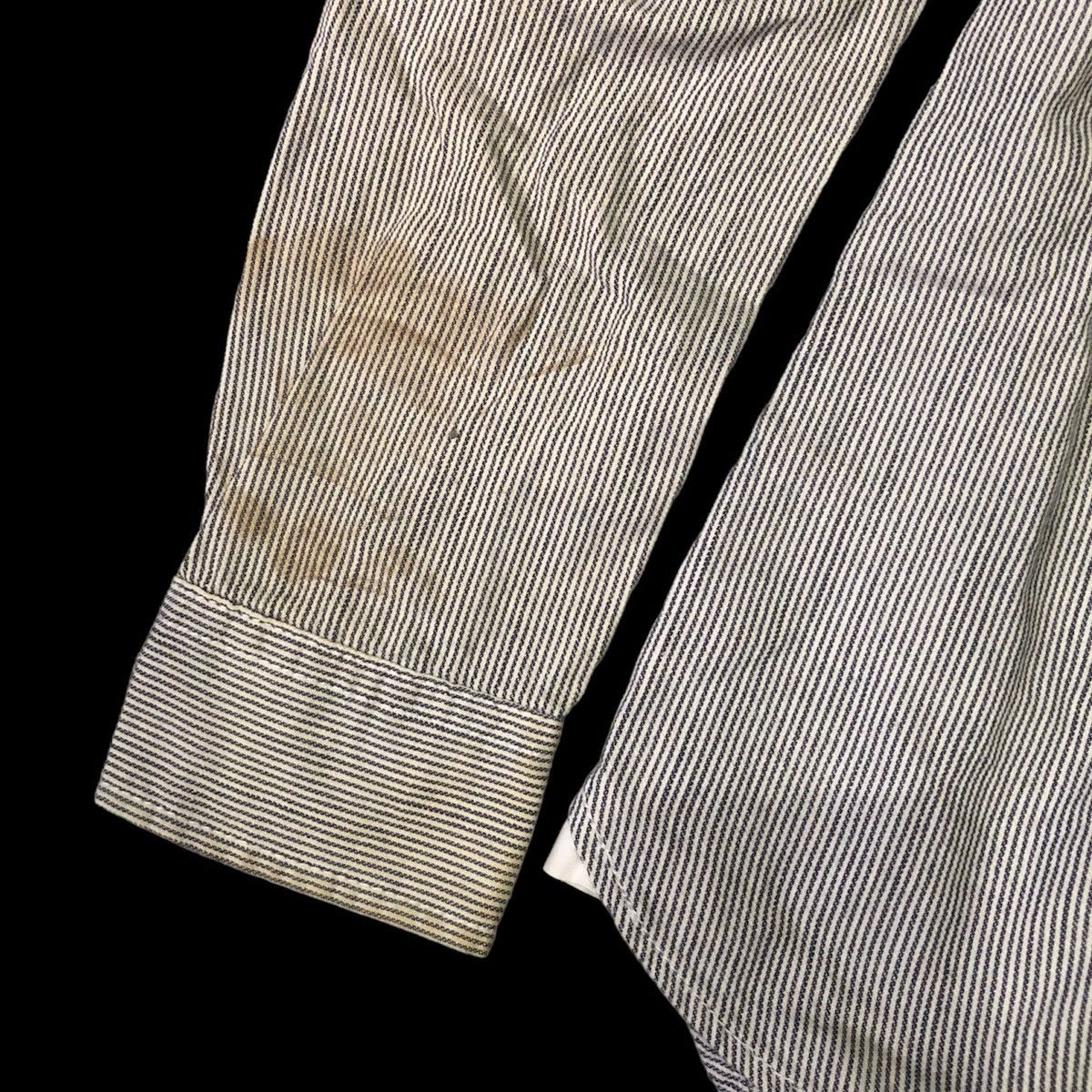 Dickies Selvedge hickory stripe work wear button up shirt