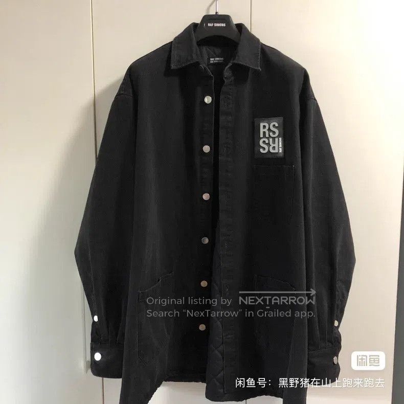 Raf Simons Cotton loose denim multi-pocket shirt
