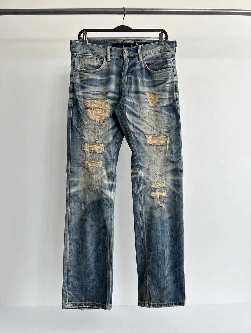 Vintage Thrashed Vintage Repair Denim Pants like Number(n)ine Size US 33 - 1 Thumbnail