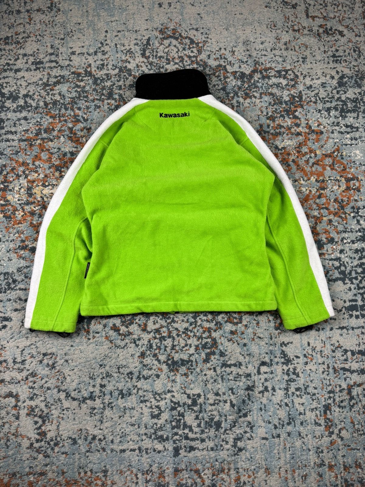 Vintage Vintage 90s Kawasaki racing style sherpa fleece jacket Size L / US 10 / IT 46 - 2 Thumbnail