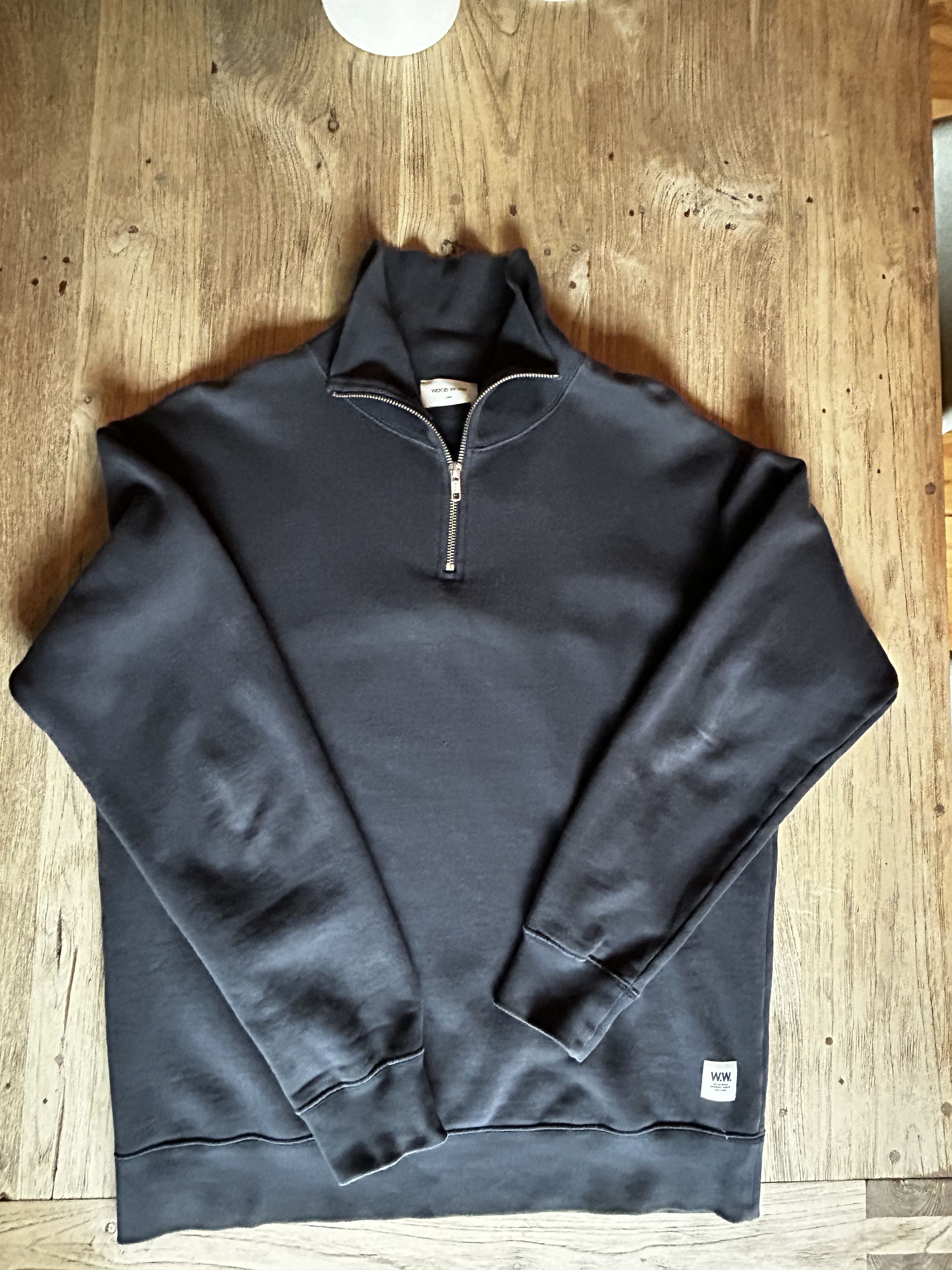 Wood Wood Wood Wood 3/4 Zip Pullover Sweatshirt Size US L / EU 52-54 / 3 - 1 Thumbnail