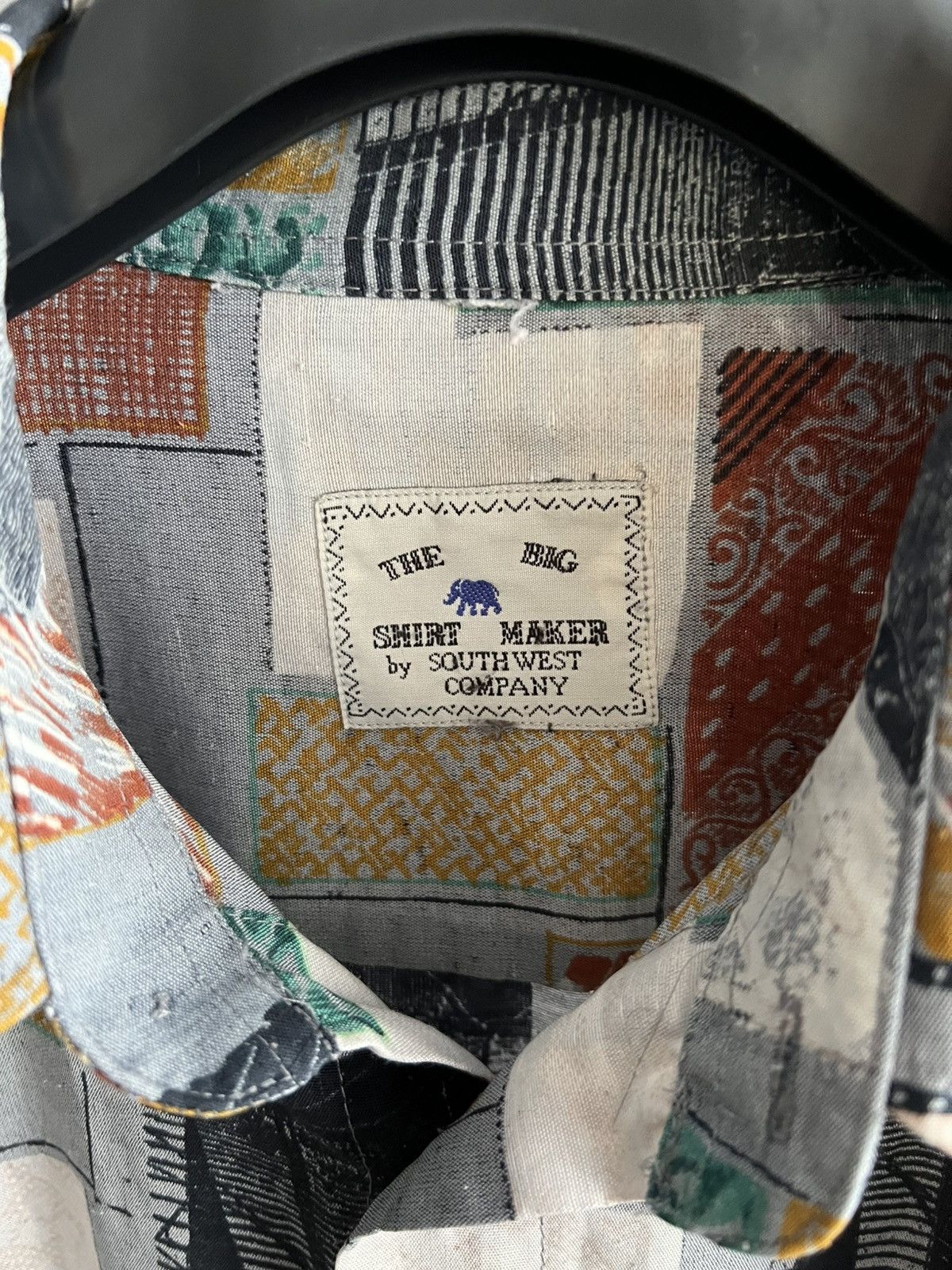 Vintage Vintage Patchwork Shirt The Big Shirt Maker by South West Size US XL / EU 56 / 4 - 2 Thumbnail