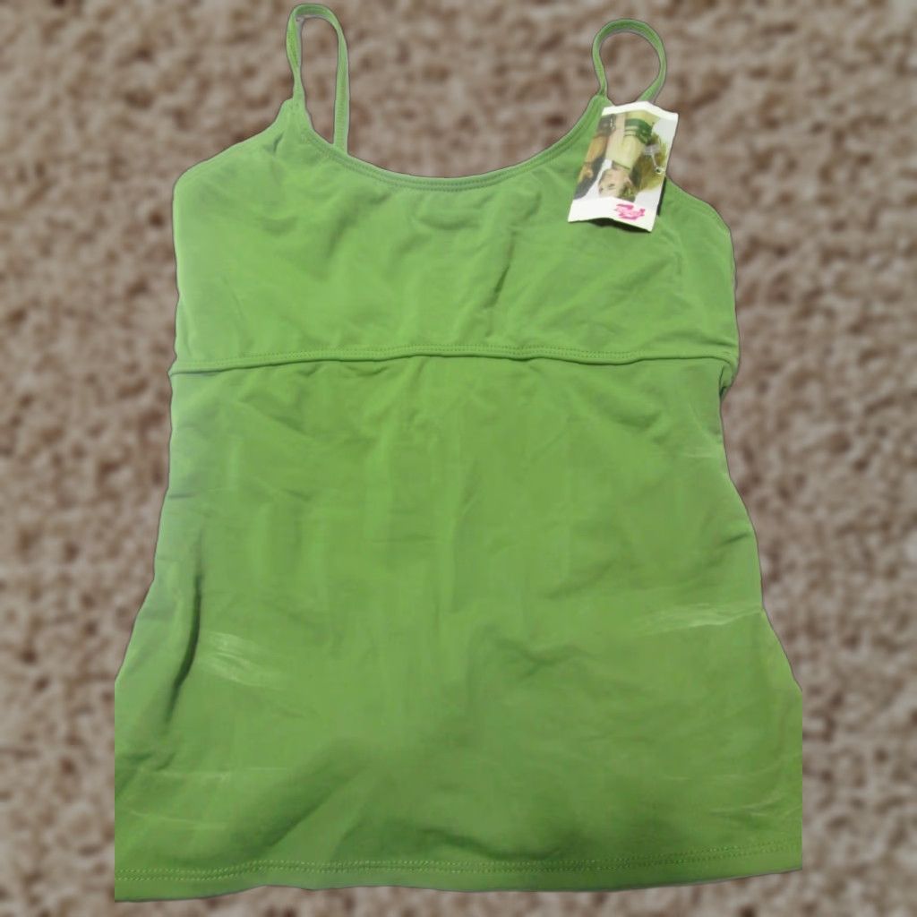 Vintage Frontling Tankini S Womens Green Wireless Unlined Open Back Beachwear NWT Size ONE SIZE - 1 Thumbnail