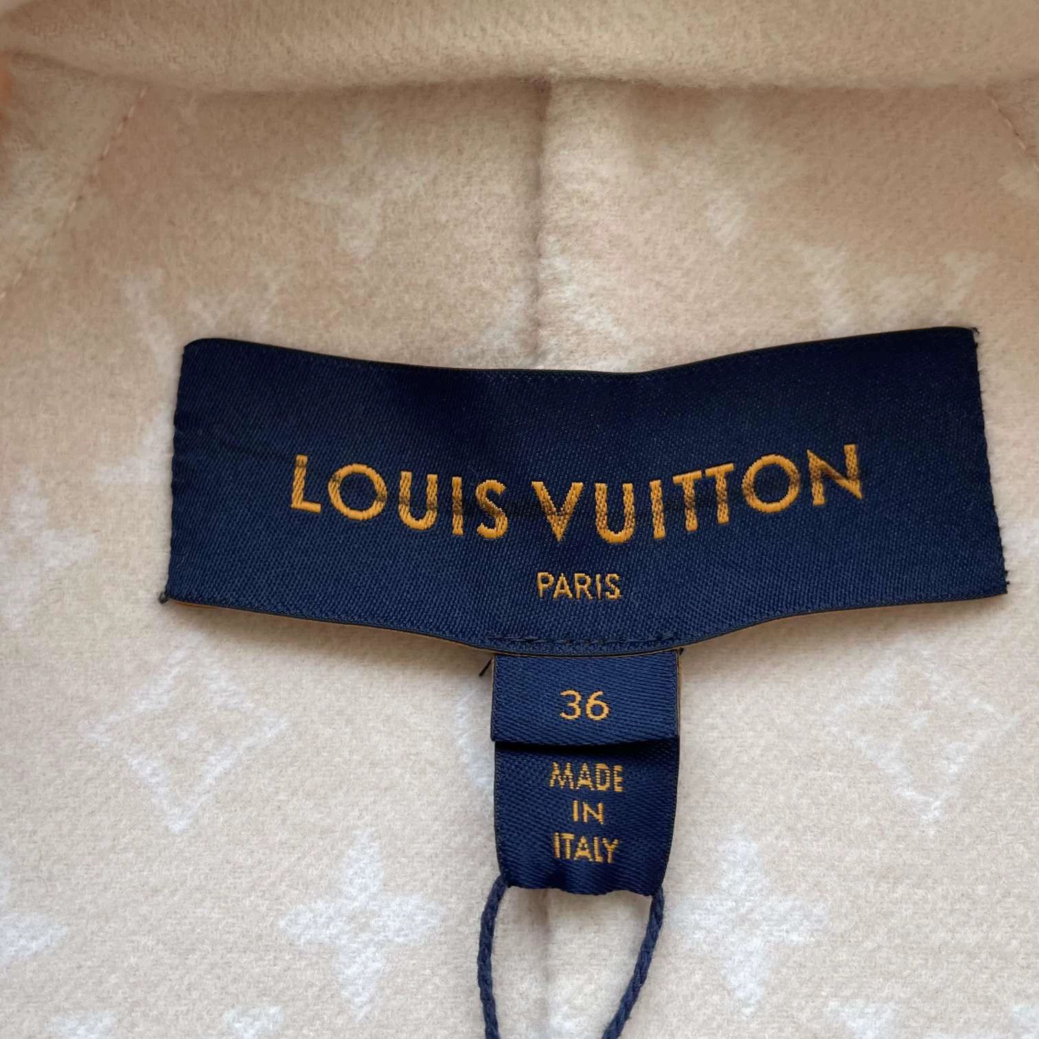 Louis Vuitton LV women's pink wool casual print coat size 36 Size XS / US 0-2 / IT 36-38 - 6 Thumbnail