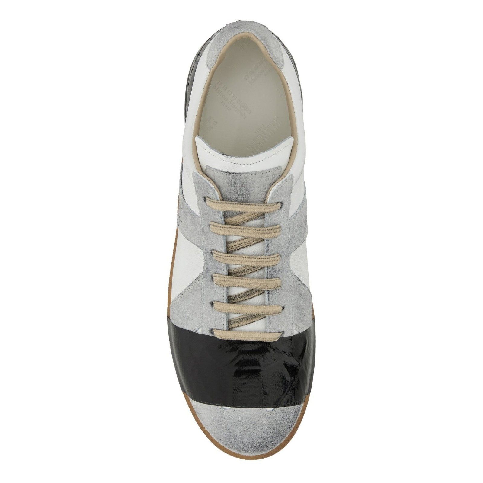MAISON MARGIELA Gray Suede Leather Sneakers New (Men's size: