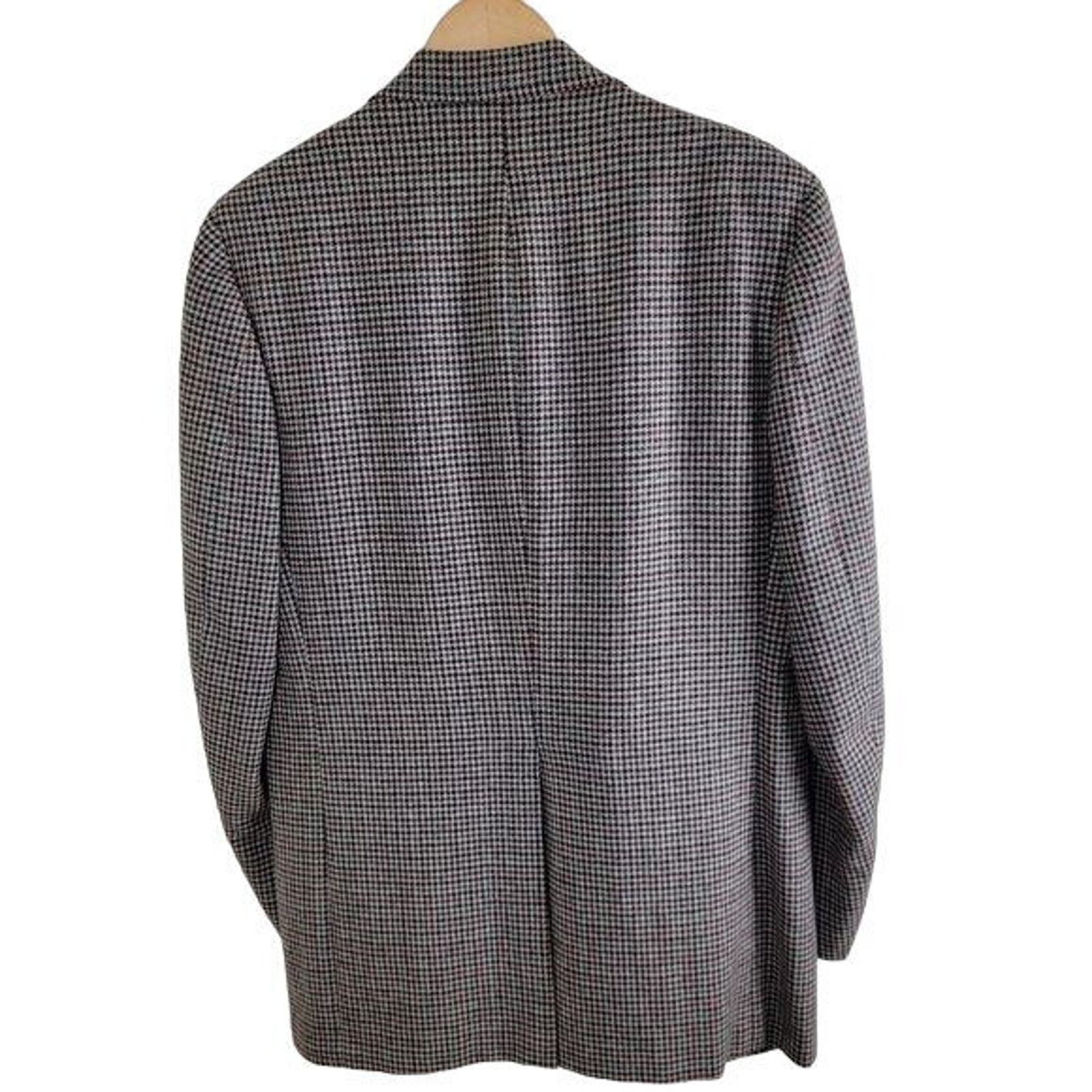 Hart Schaffner Marx Hart Schaffner & Marx Mens 40L Houndstooth Wool Blazer Size 40L - 4 Thumbnail