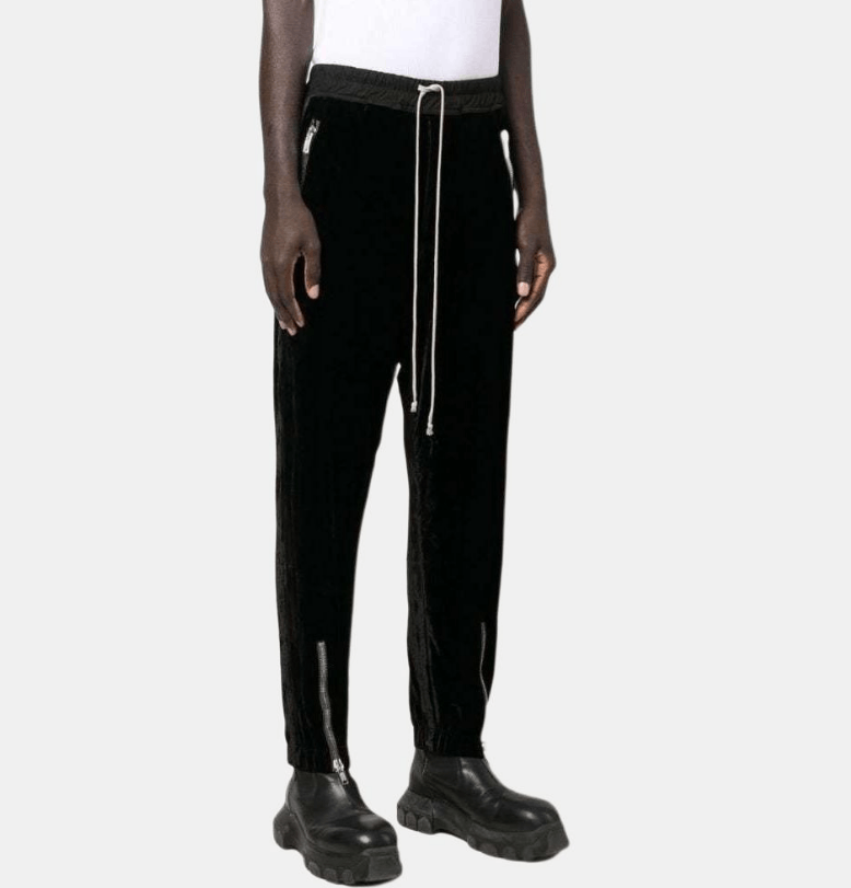 Rick Owens Rick Owens DRKSHDW Black Zip Drawstring Sweatpants Size US 32 / EU 48 - 2 Thumbnail