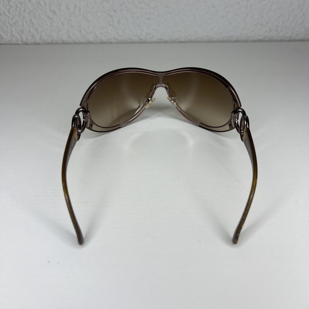 Chanel Chanel CC Oversized Brown Sunglasses Brown Fade Y2K Retro Size ONE SIZE - 5 Thumbnail
