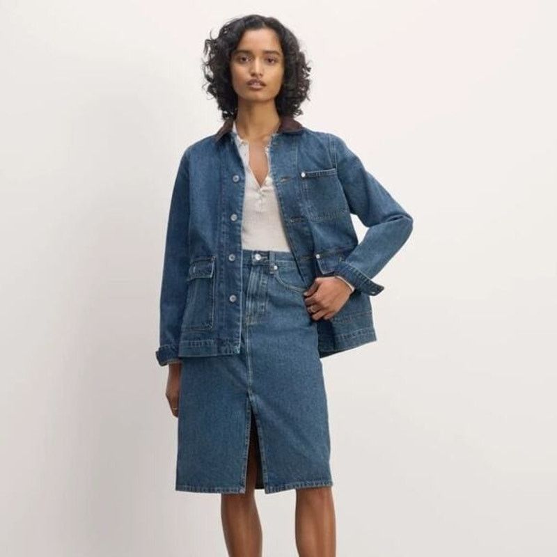 Everlane Everlane | The Mid-Way Midi Denim Skirt | Size 24 Size 24" / US 00 / IT 34 - 1 Thumbnail