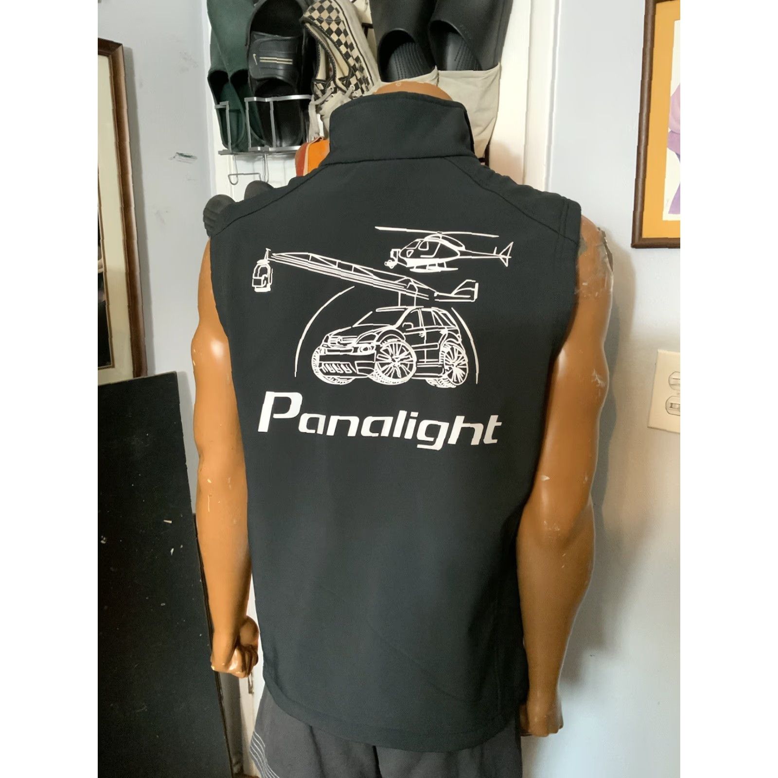 Vintage Panalight Video Production Film Television Softshell Black Zip Vest Jacket XL Sz.XL Men Size US XL / EU 56 / 4 - 7 Thumbnail