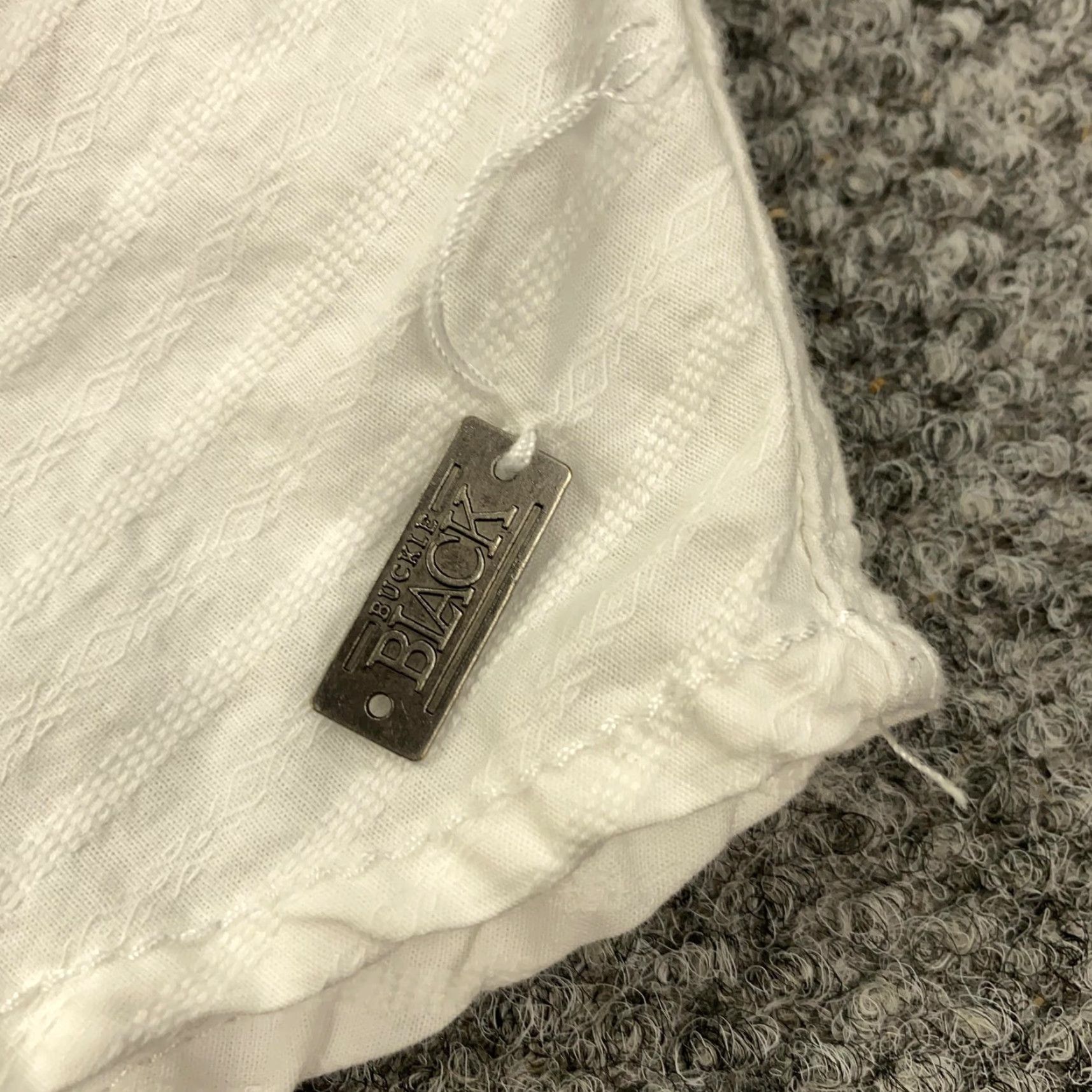 Buckle Black VINTAGE Buckle Black Men's Shirt XL White Slim Fit Western Snap Button Casual Striped 90s Size US XL / EU 56 / 4 - 6 Thumbnail