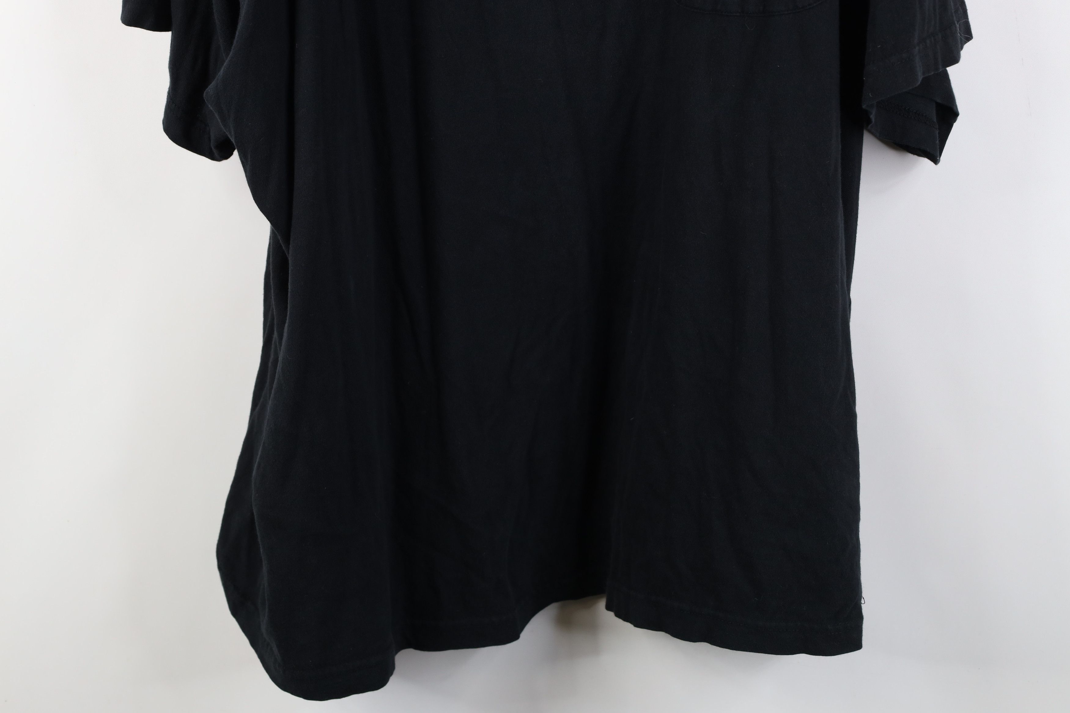 Vintage Vintage 90s Y2K Streetwear Blank Cotton T-Shirt Black Size US XXL / EU 58 / 5 - 3 Thumbnail