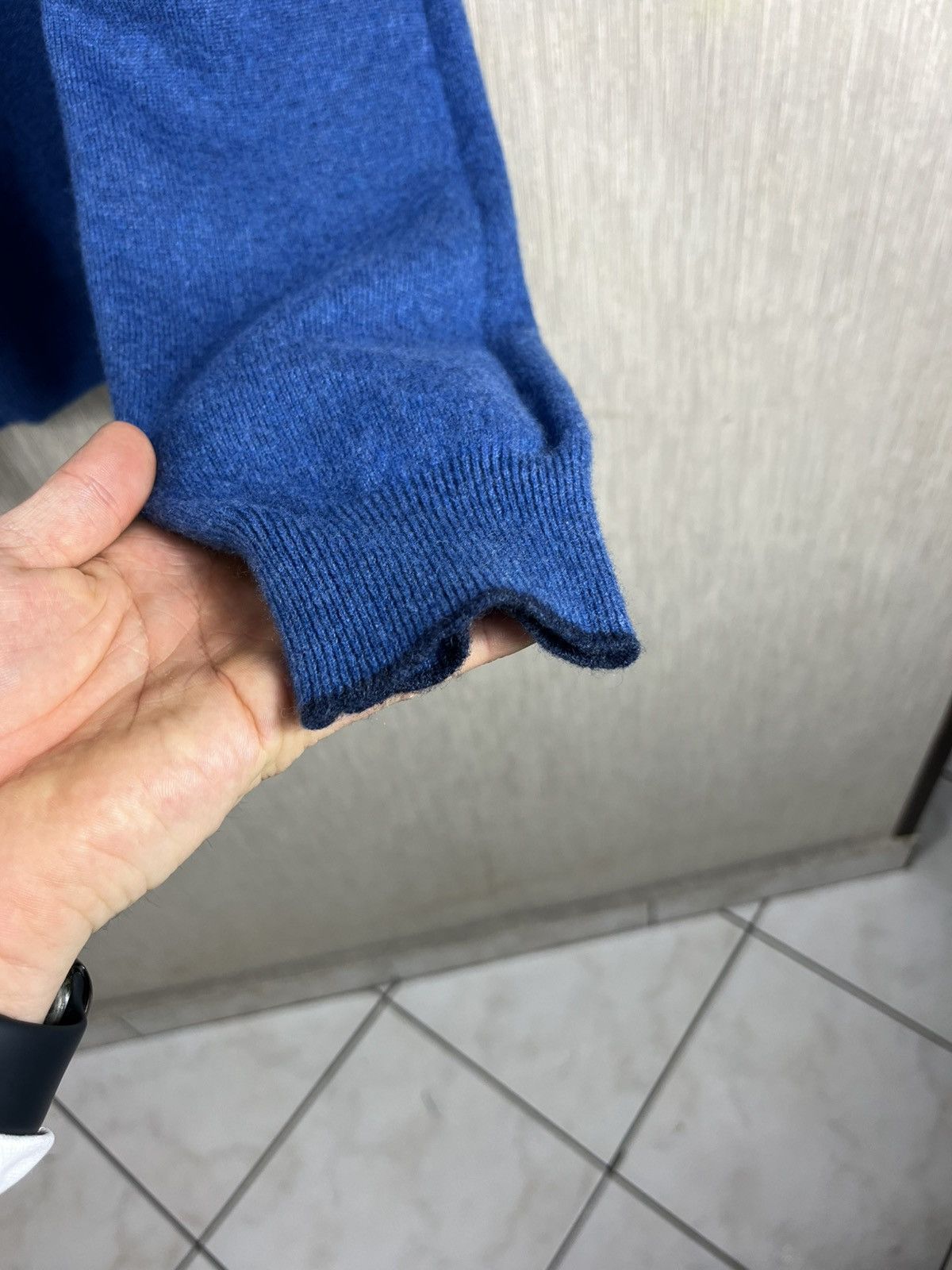 Gran Sasso Gran Sasso wool cashmere half zip sweater alcantara luxury Size US L / EU 52-54 / 3 - 10 Thumbnail