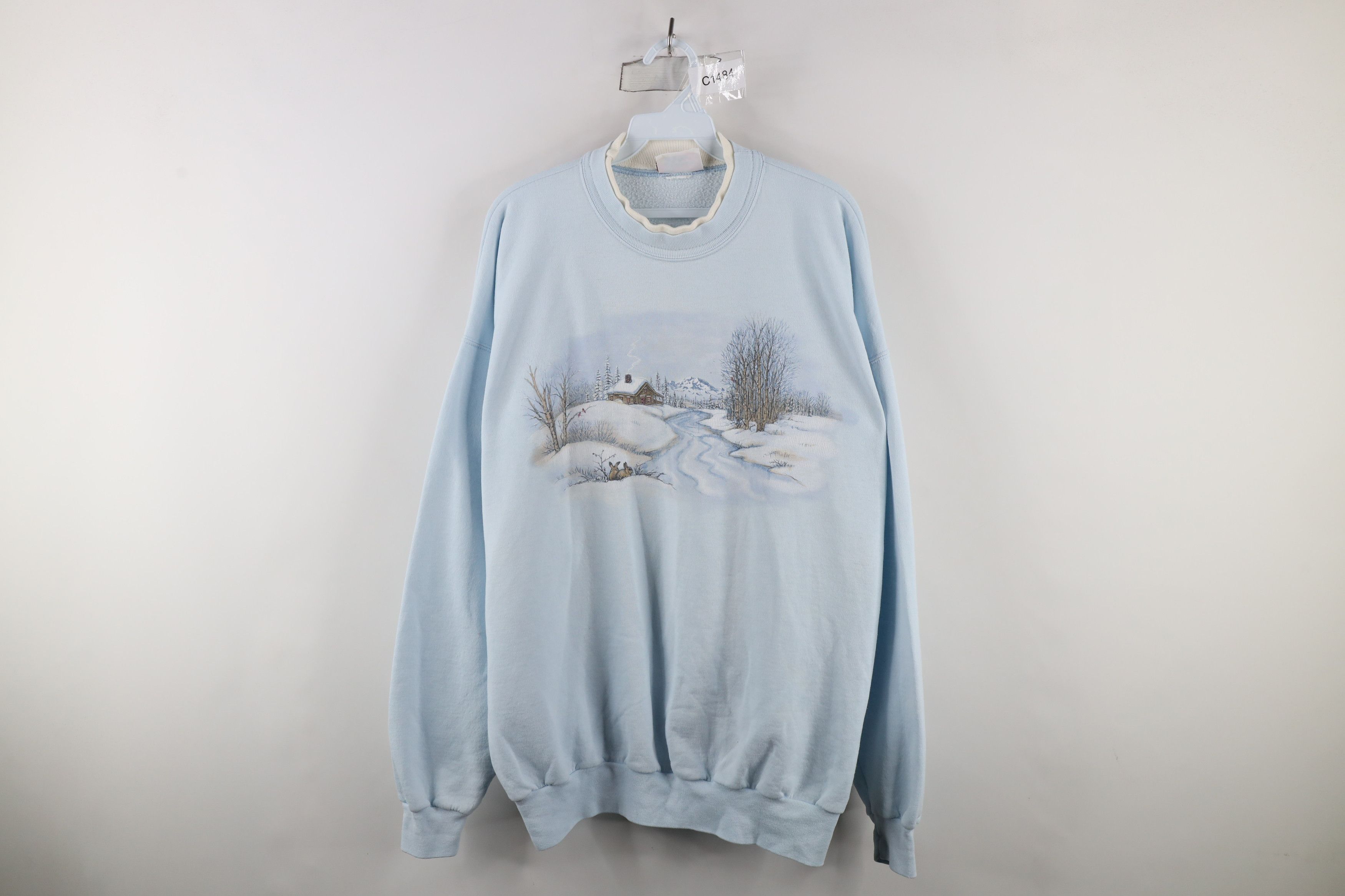 Vintage Vintage 90s Streetwear Farmhouse Layered Sweatshirt USA Size XXL / US 16-18 / IT 52-54 - 1 Thumbnail