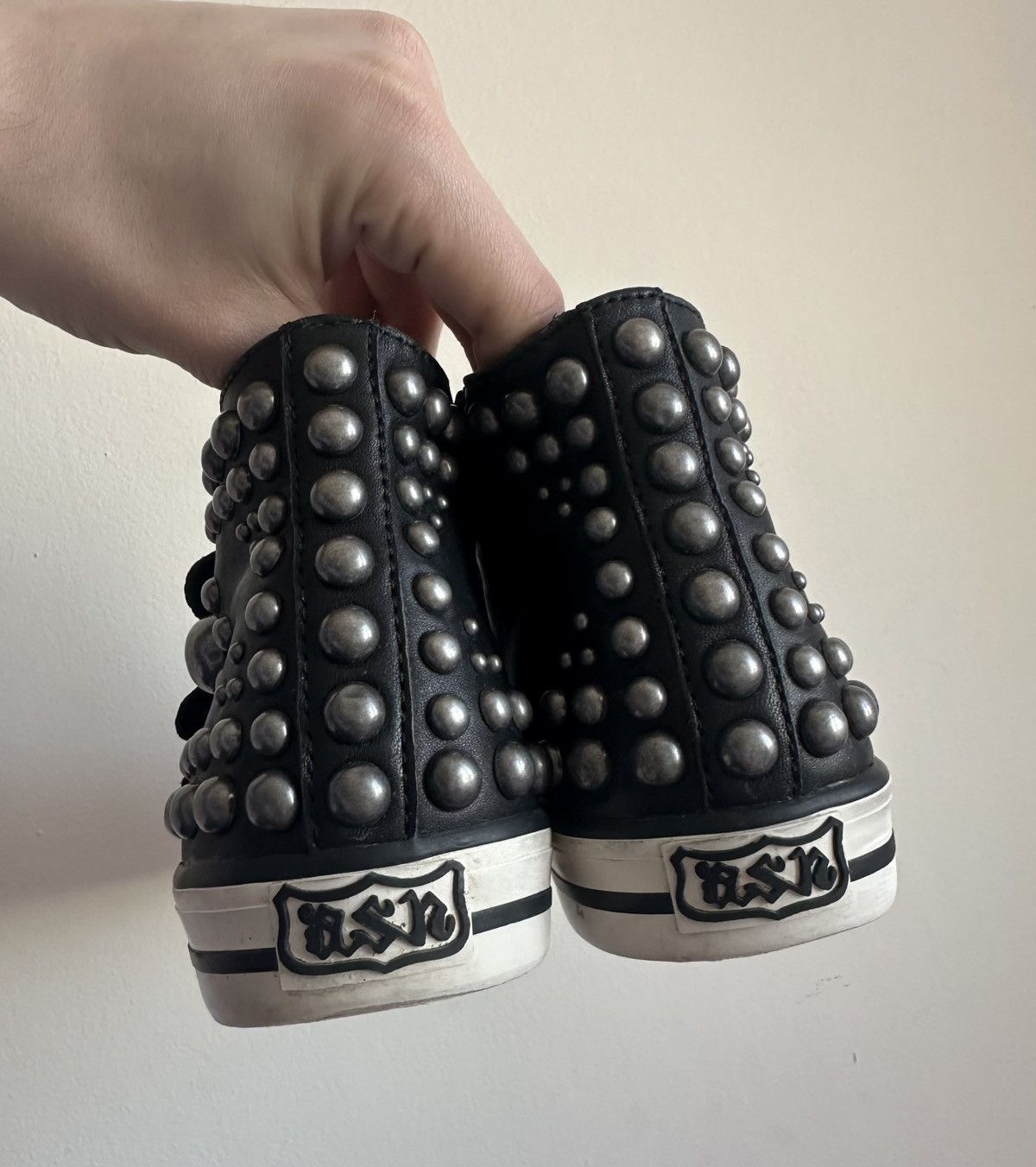 ASH Ash Vito Studded leather hi-top buckle sneakers Size US 7 / IT 37 - 5 Thumbnail