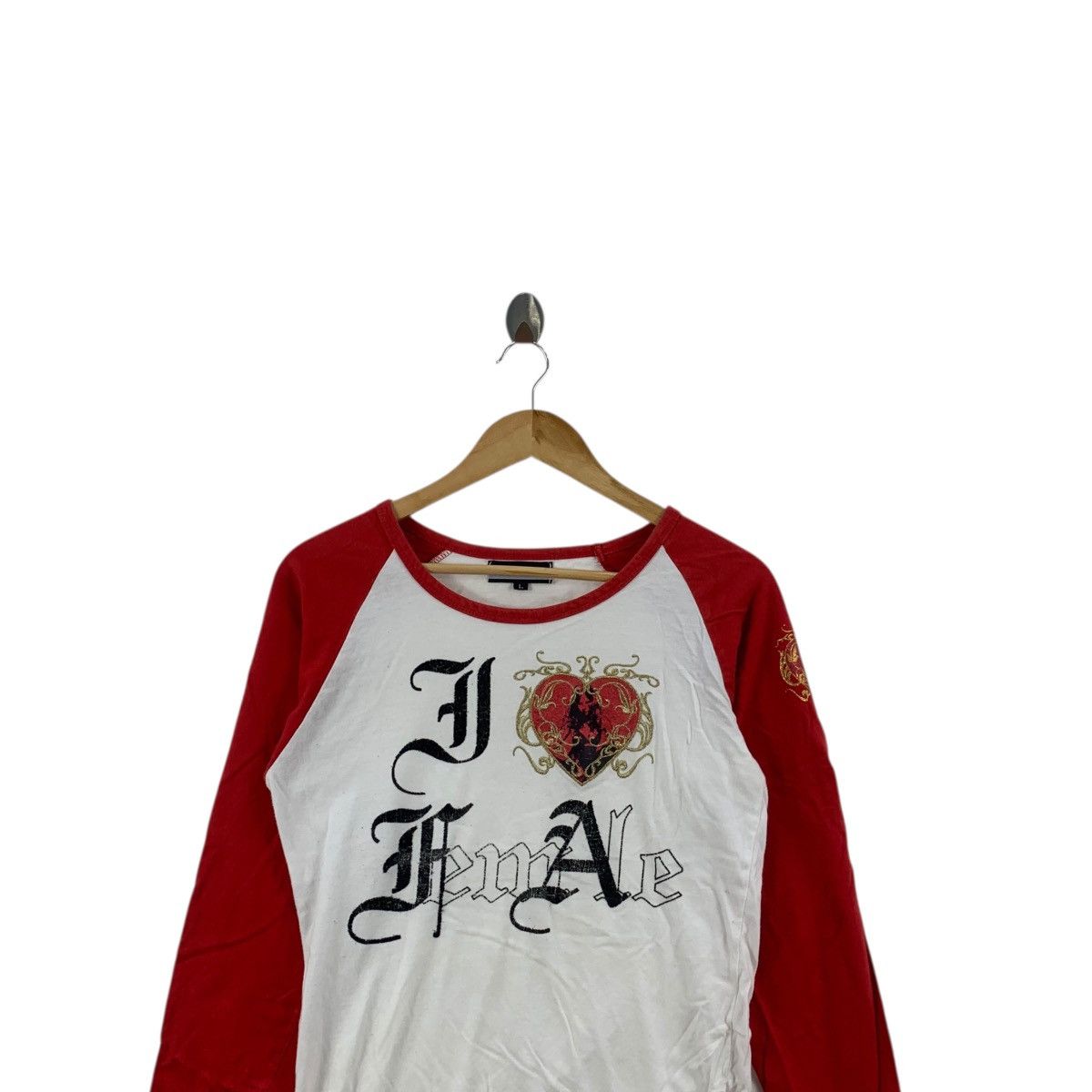 In The Attic IN THE ATTIC JAPAN I Love Female Raglan Shibuya Tee Shirt Size L / US 10 / IT 46 - 2 Thumbnail