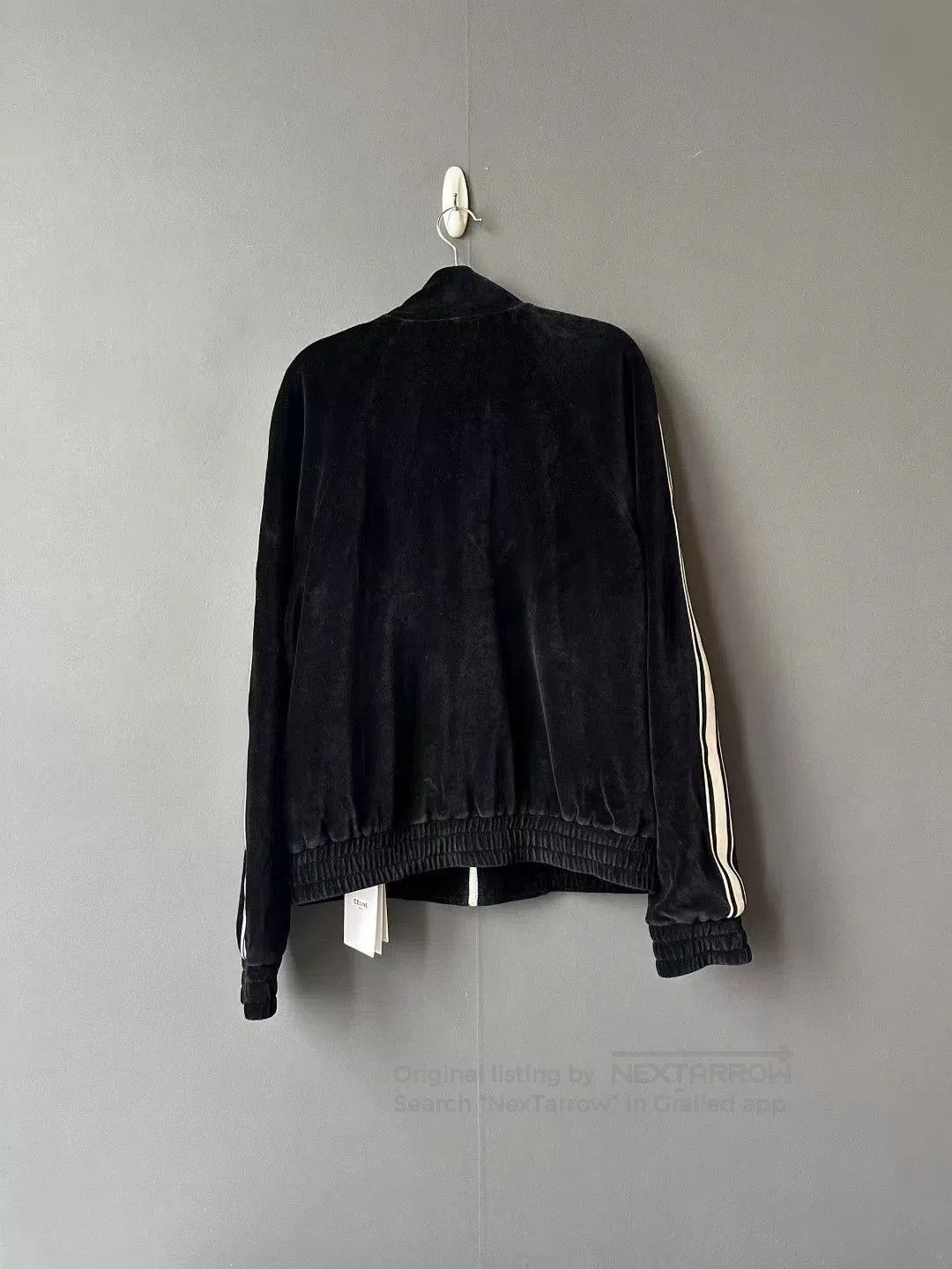 Celine celine black velvet jacket with white stripes. Size US M / EU 48-50 / 2 - 2 Thumbnail
