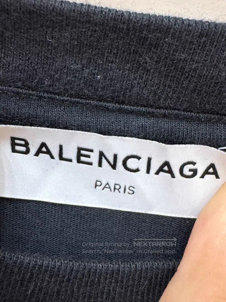 Balenciaga Balenciaga Black Asymmetrical Round Neck Short Sleeve, Siz Size US S / EU 44-46 / 1 - 3 Thumbnail