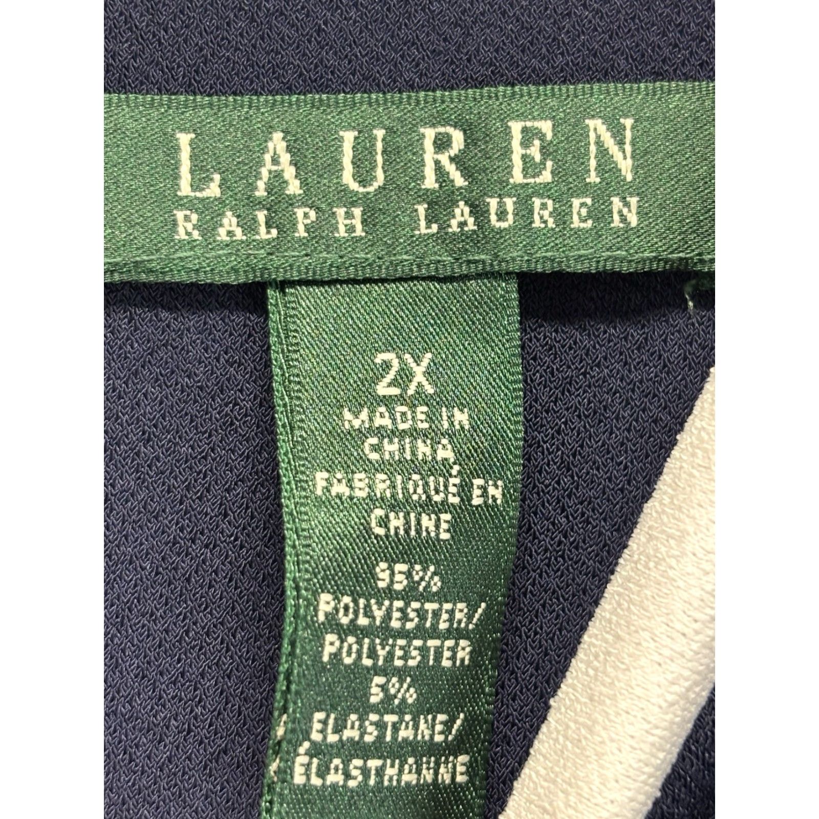 Ralph Lauren Lauren Ralph Lauren Knit Jumpsuit Women’s 2X Plus Navy Wide-Leg Tie Belt Stretch, One-Piece, Belt, Solid, Classic Size 40" / US 18 - 6 Thumbnail