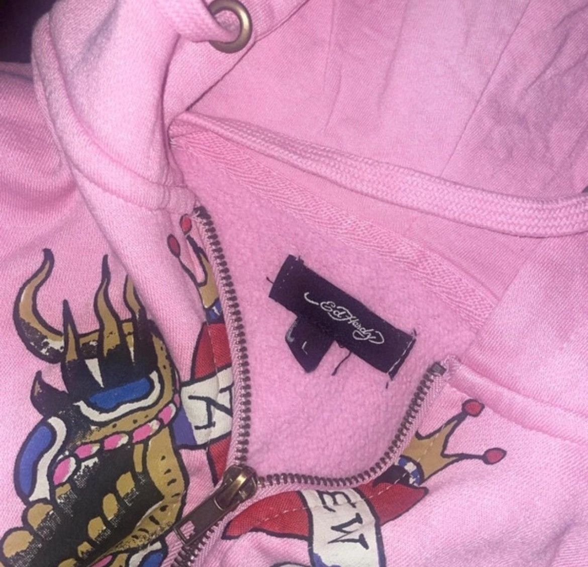 Ed Hardy Pink ed hardy zip up Size L / US 10 / IT 46 - 2 Thumbnail