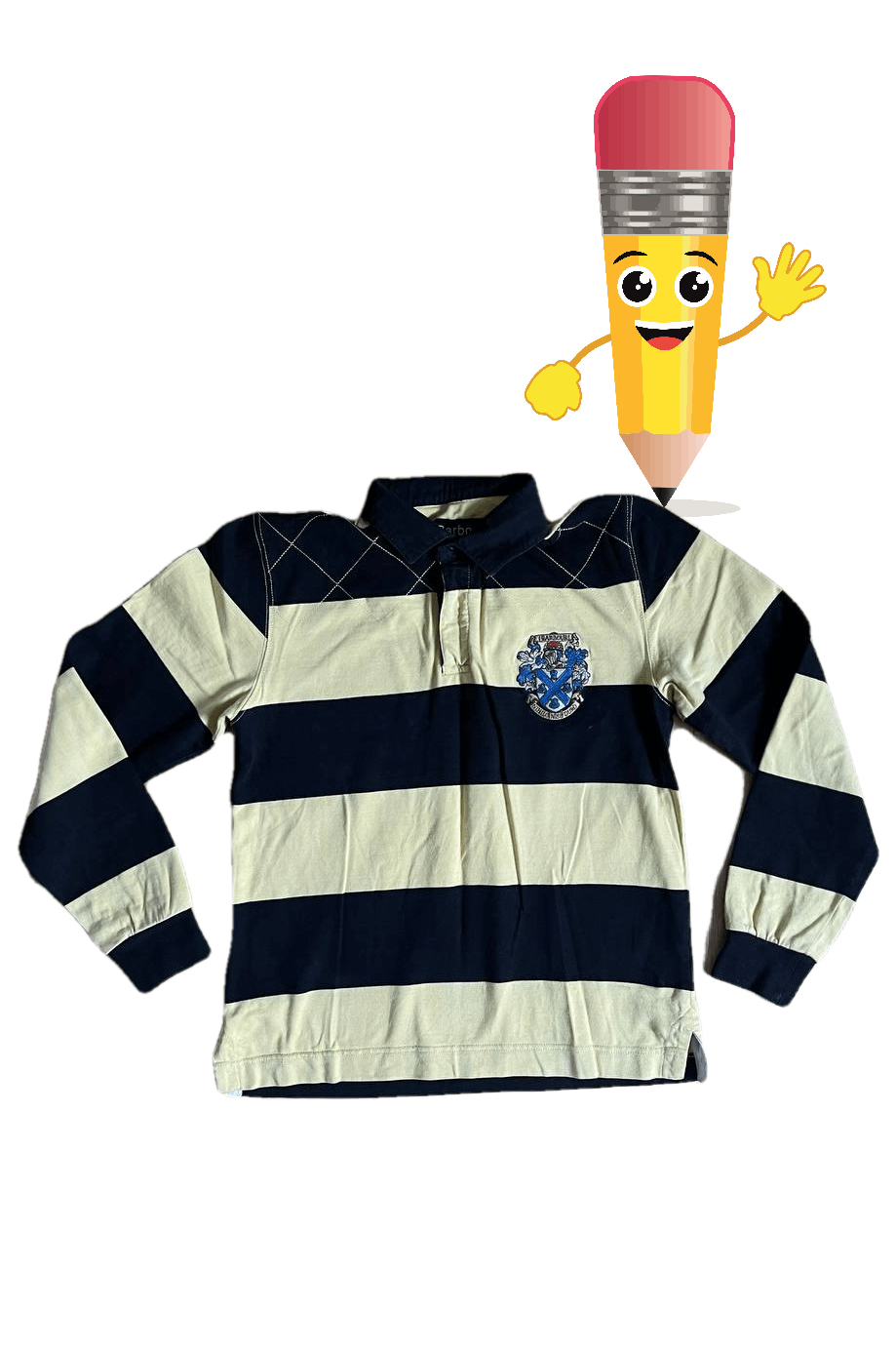 Barbour × Vintage Vintage Barbour Rugby Longsleeve Size US S / EU 44-46 / 1 - 1 Thumbnail