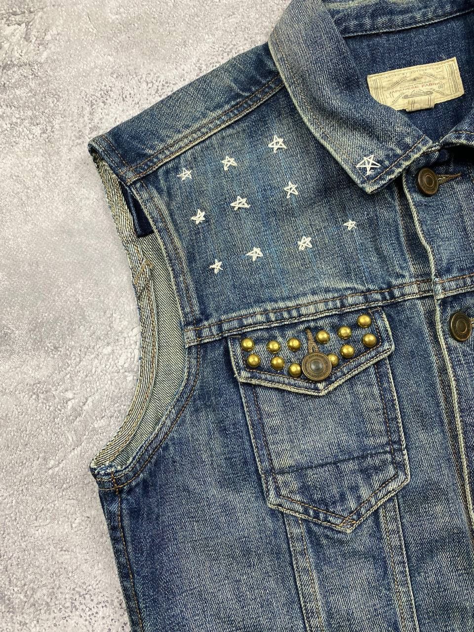 Allsaints Allsaints Selvedge Denim Vest Trucker Jacket Faded Biker Size US M / EU 48-50 / 2 - 5 Thumbnail