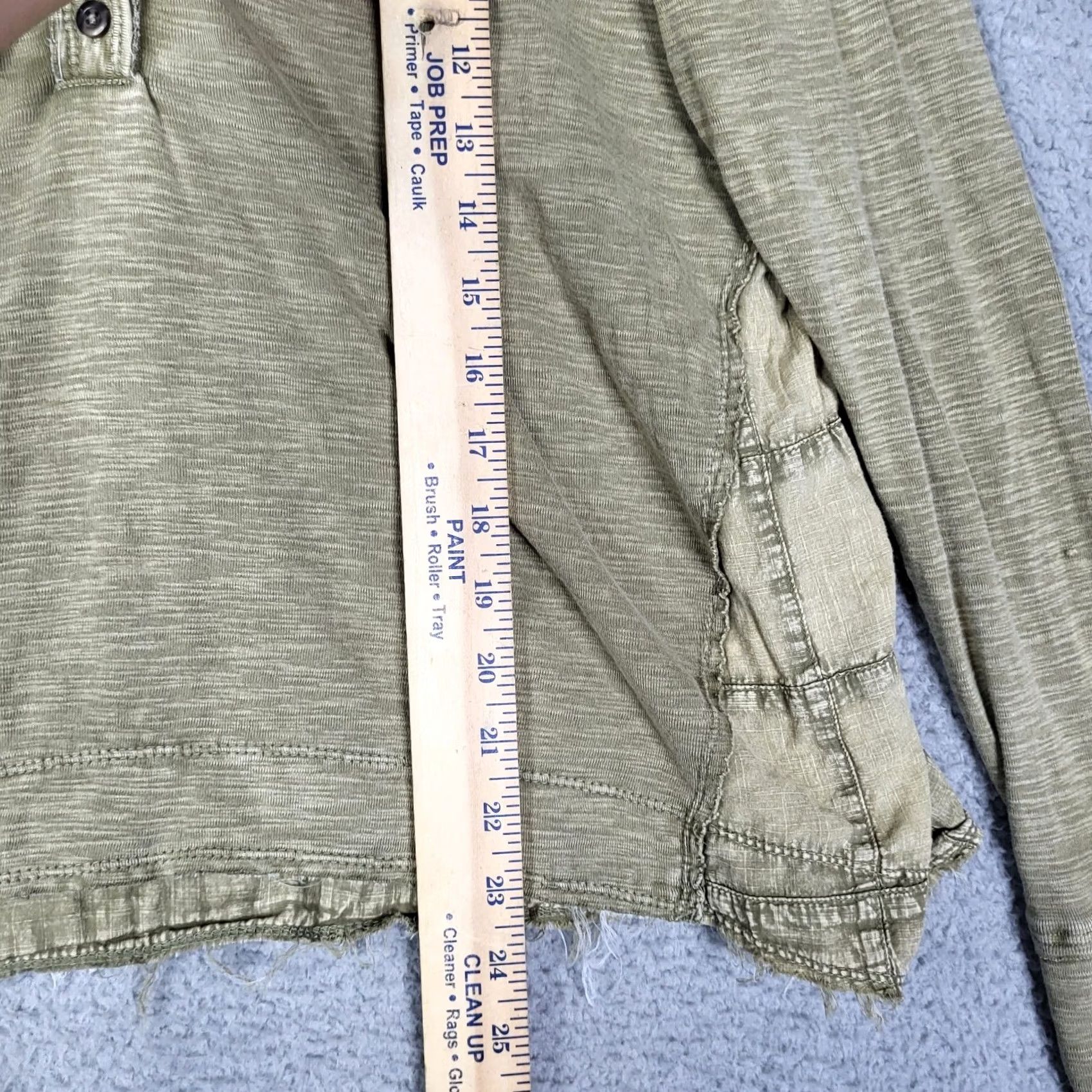 Vintage PILCRO Women's Army Green Ragged Long Sleeve Shirt S Size S / US 4 / IT 40 - 2 Thumbnail