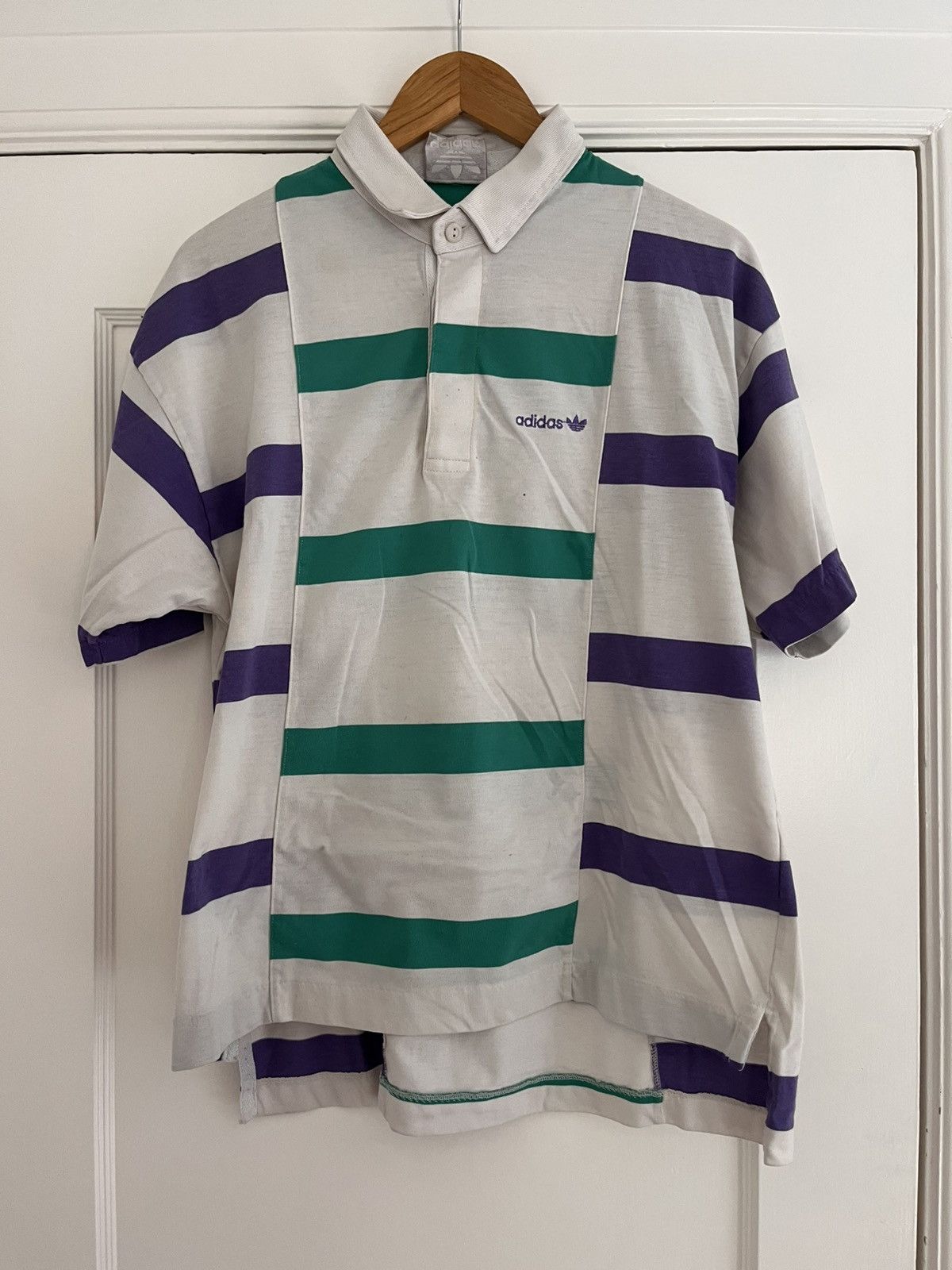 Adidas Adidas Striped Reworked Rugby Shirt Size US M / EU 48-50 / 2 - 1 Thumbnail