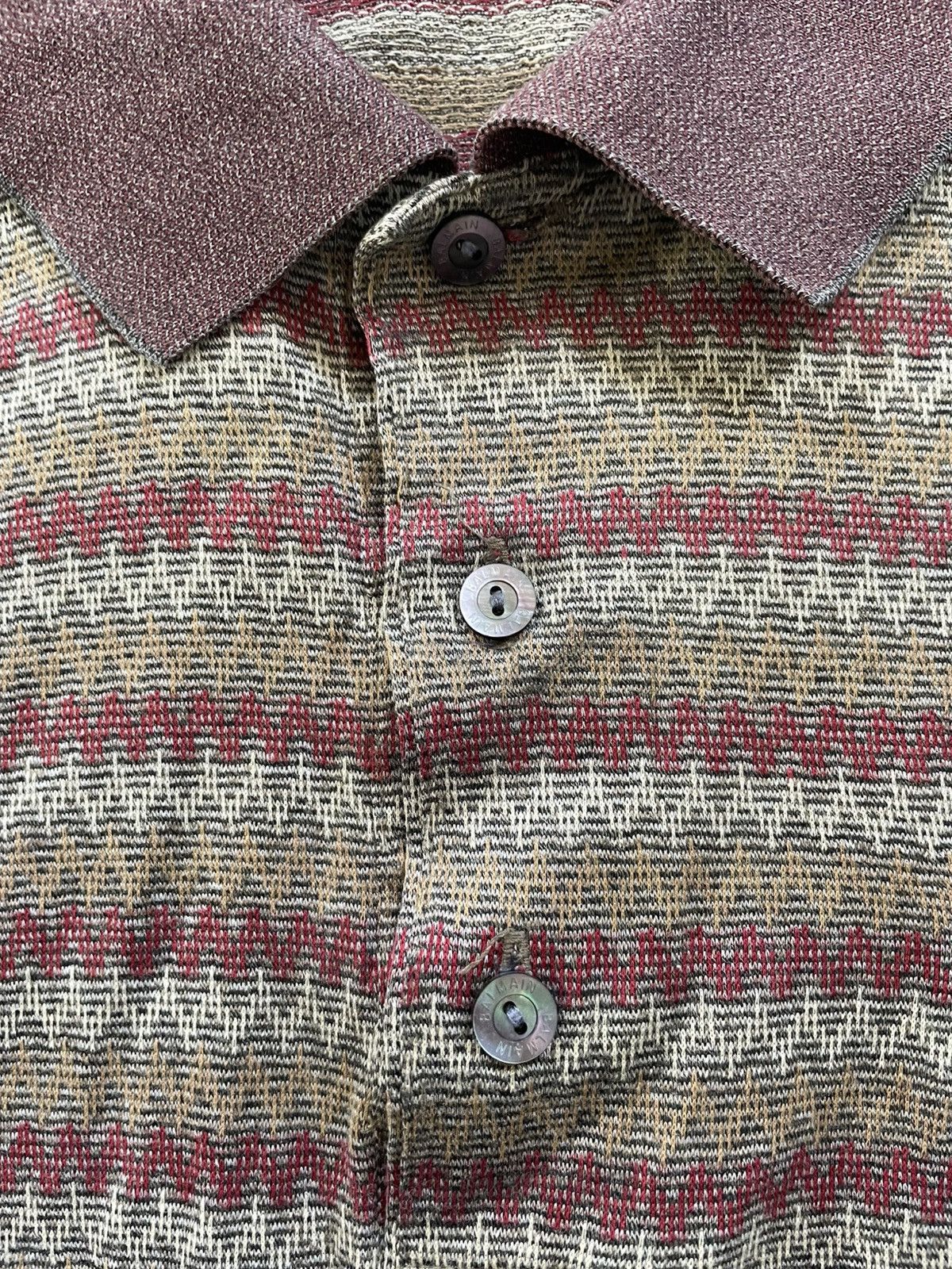 Balmain Vintage 90s Balmain Paris Knitted Chevron Pattern Longsleeve Size US M / EU 48-50 / 2 - 7 Thumbnail