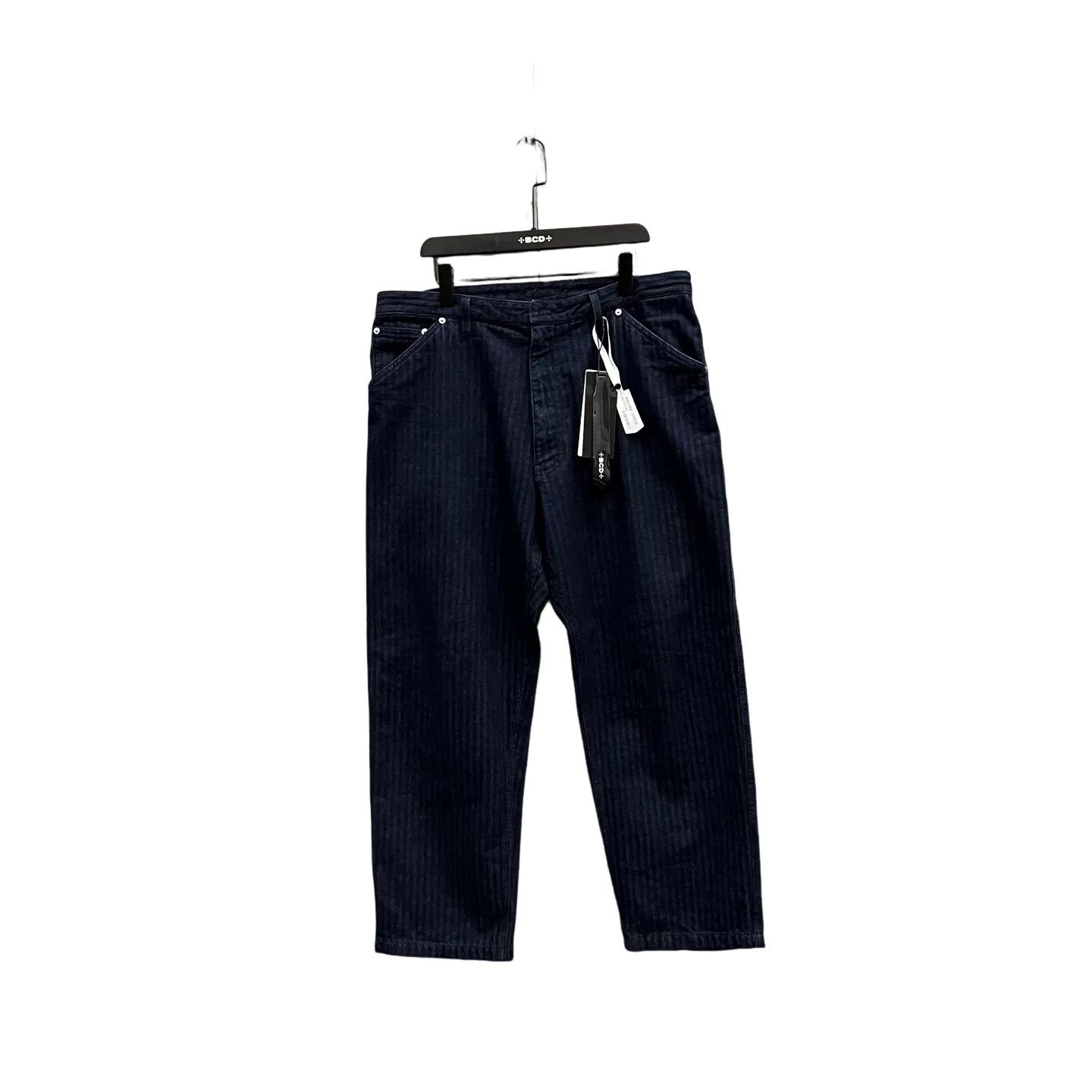 Prada Prada SS25 Herringbone Denim Wide-Leg Pants L Size US 34 / EU 50 - 1 Thumbnail