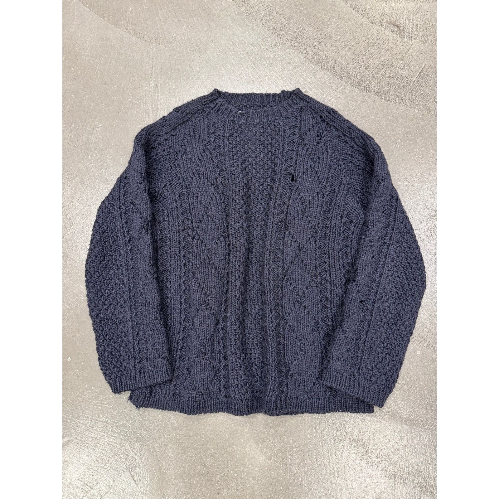 Maison Margiela A/W2021 Maison Margiela heavy distressed oversized sweater Size M / US 6-8 / IT 42-44 - 1 Thumbnail