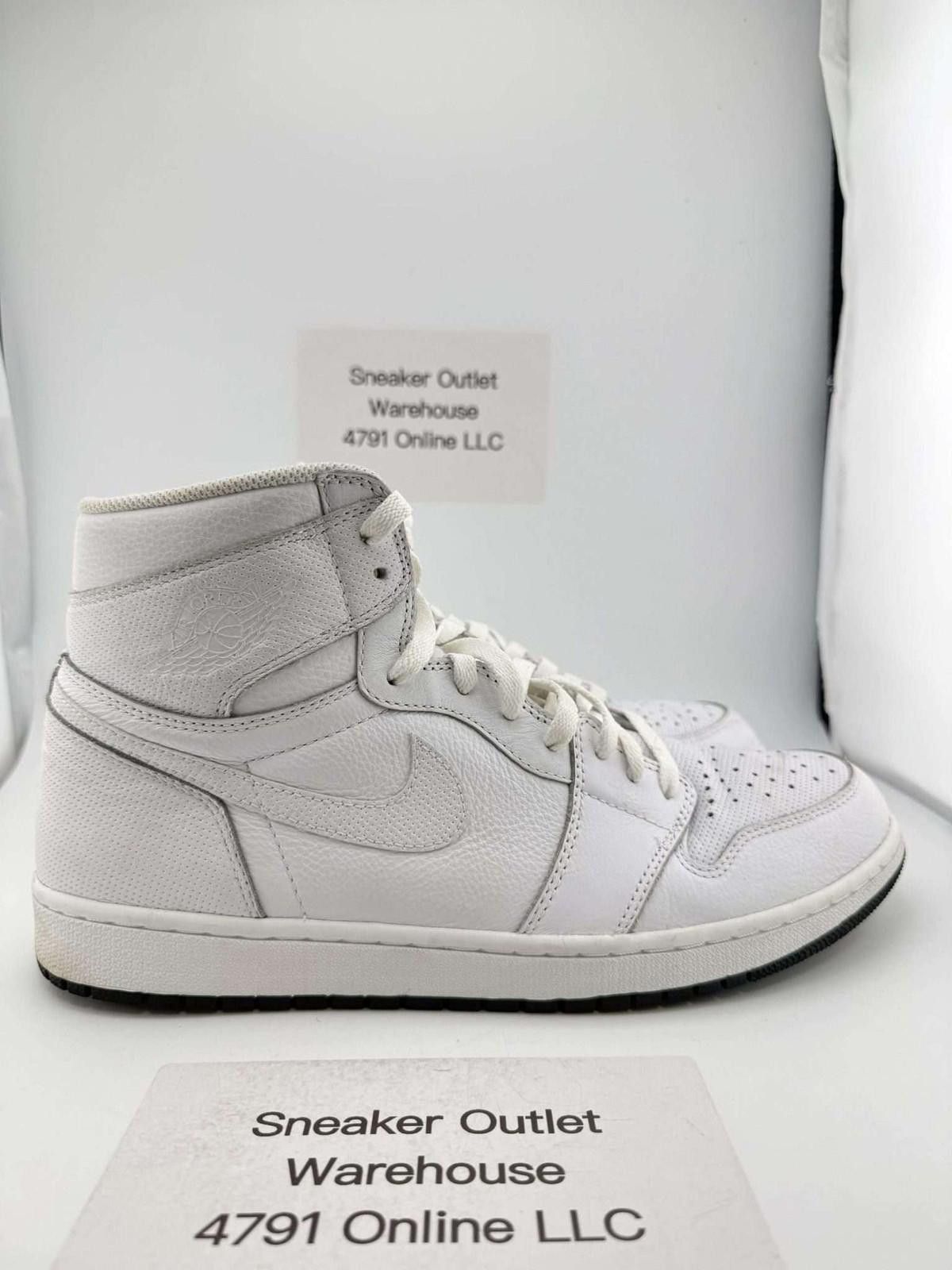 Nike Jordan 1 White Perforated US 12.5 Used OG Box Size US 12.5 / EU 45-46 - 3 Thumbnail