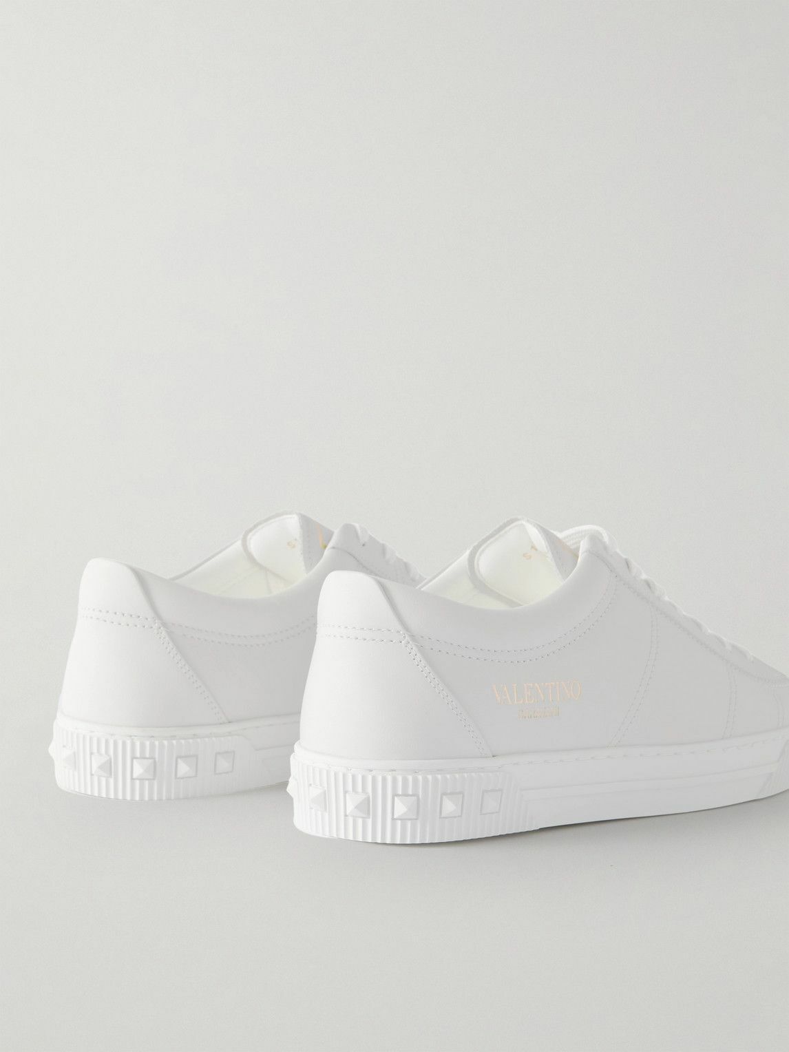 Valentino o1y0525 Logo Leather Low-Top Sneakers in Light Gray Size US 11 / EU 44 - 3 Thumbnail