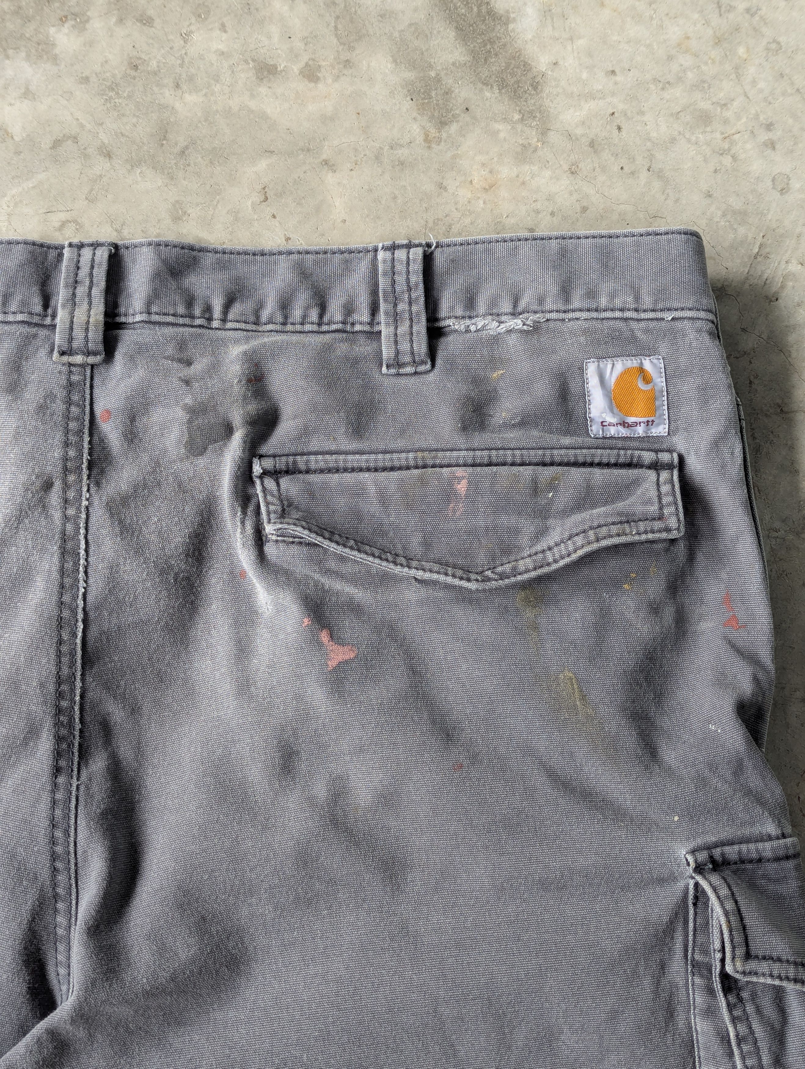 Carhartt Distressed Faded Painter Gray Carhartt Short Cargo Pants Size US 40 / EU 56 - 2 Thumbnail