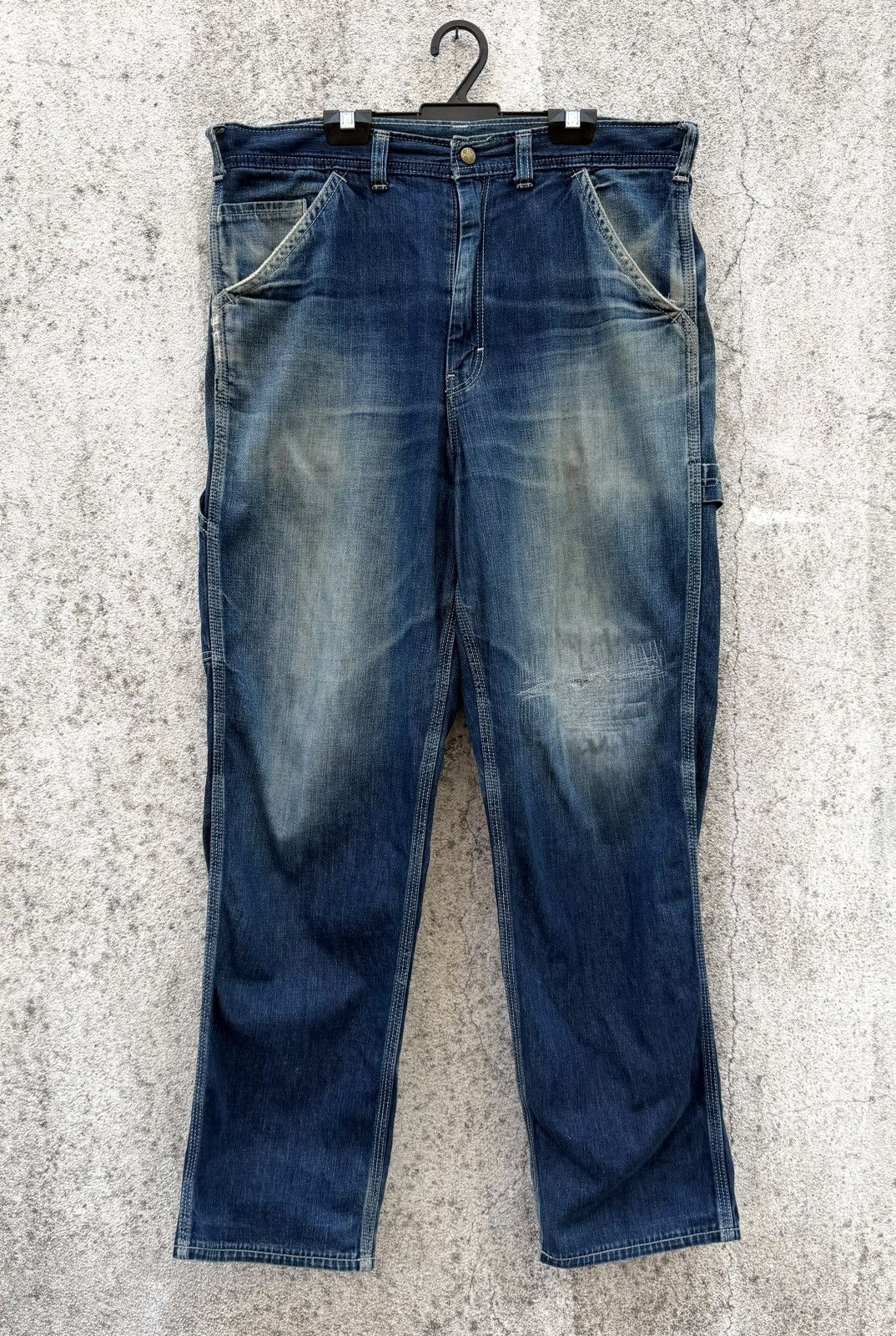 Blue Blue Japan Blue Blue Japan Denim Work Pants Heavy Distressed Carpenter Size US 32 / EU 48 - 1 Thumbnail