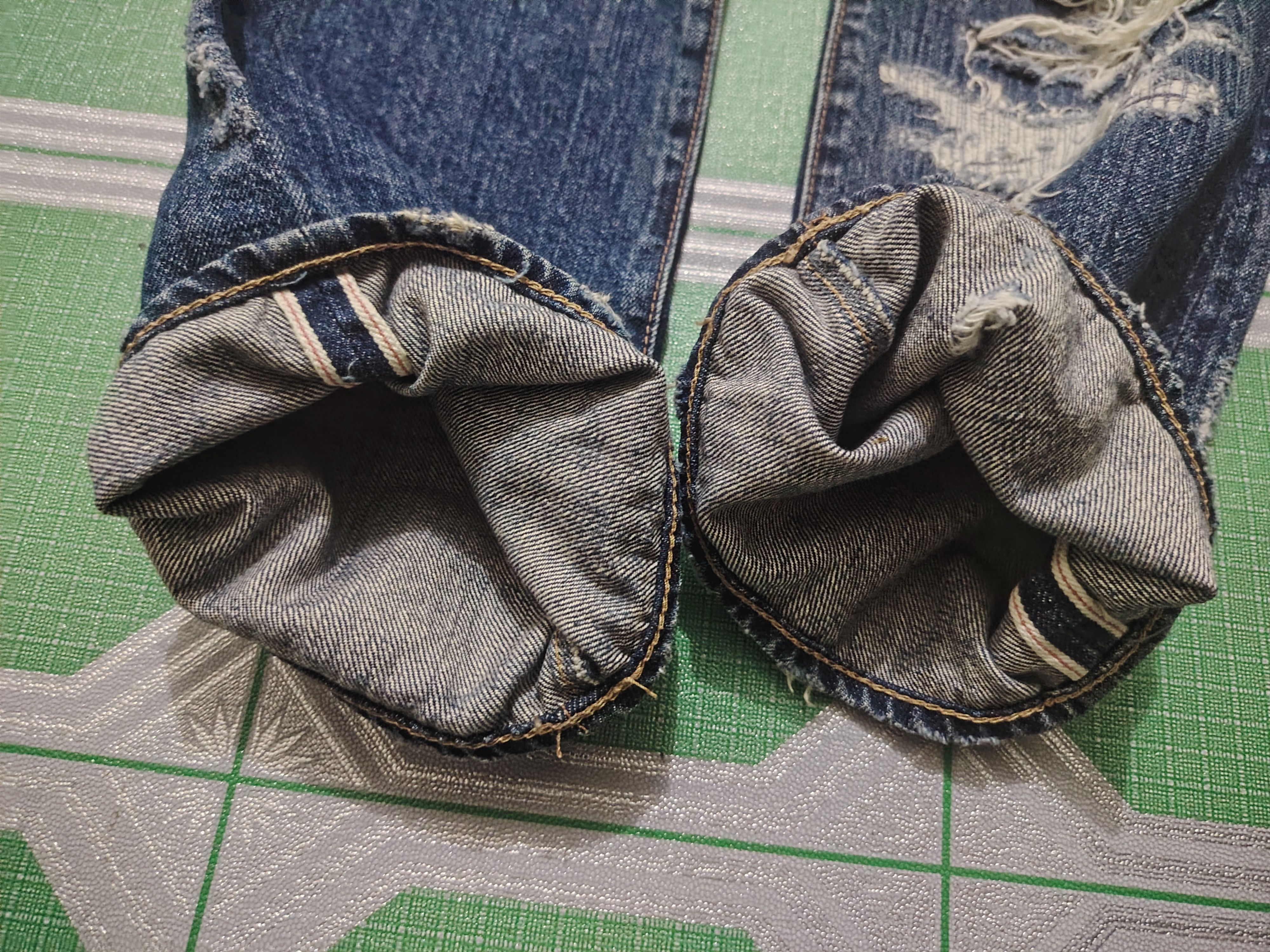 GOA Rare!!! Genuine Vintage Goa Distressed Jeans Selvedge denim Size US 30 / EU 46 - 13 Thumbnail