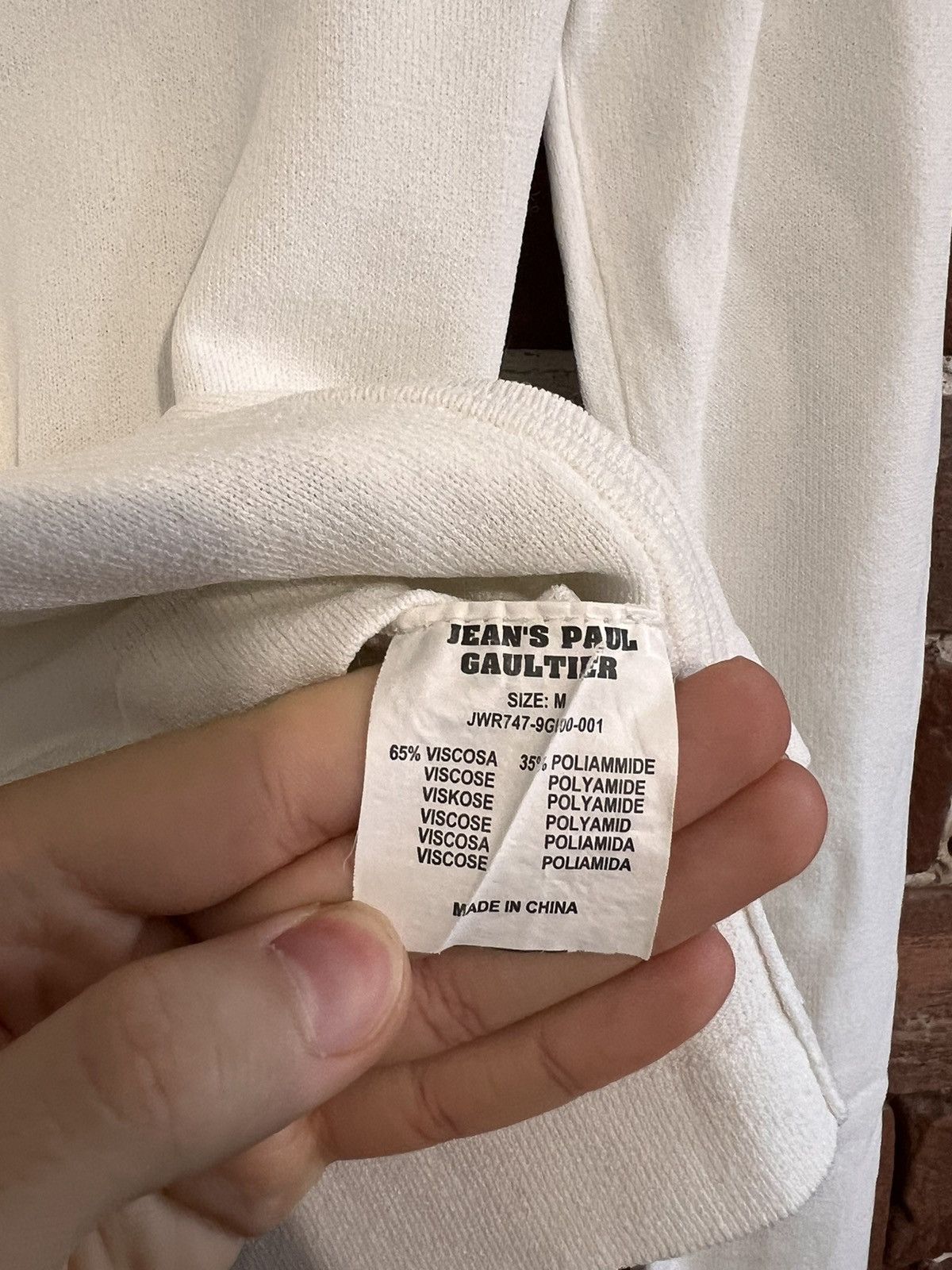 Jean Paul Gaultier Vintage 90s Jean Paul Gaultier Big Logo Zip Knit Sweater M Size M / US 6-8 / IT 42-44 - 5 Thumbnail