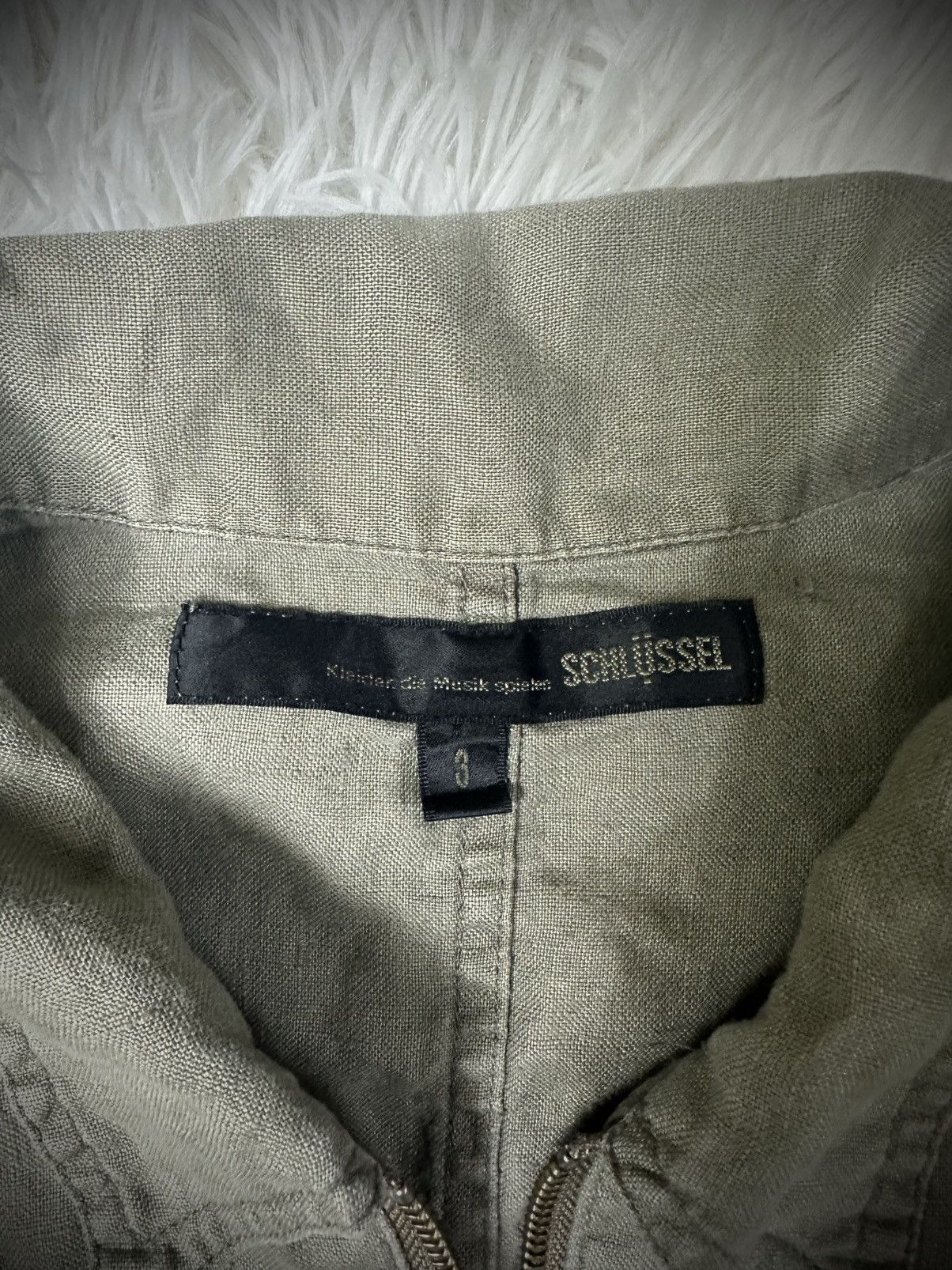 GOA 💥rare💥 japanese brand schlussel linen vkei military zipup Size US L / EU 52-54 / 3 - 2 Thumbnail