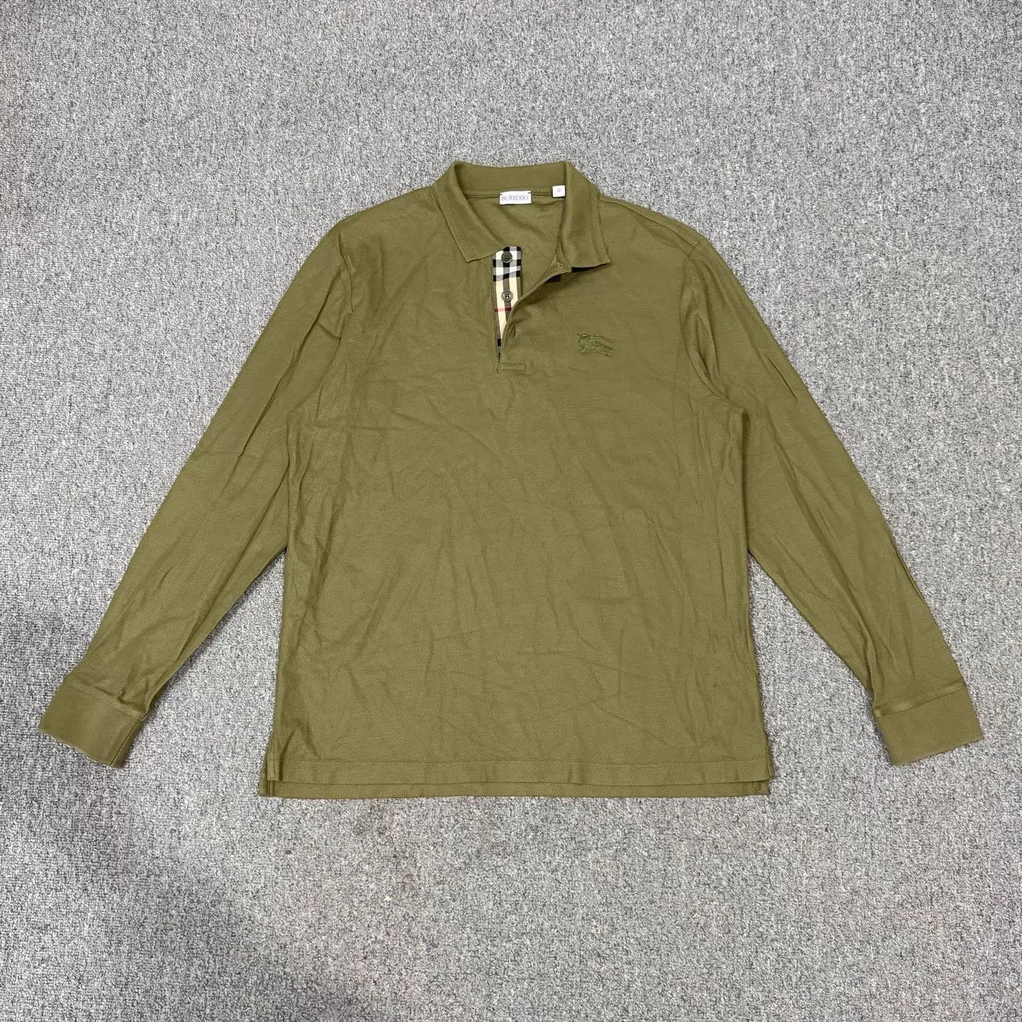 Burberry Burberry Green Embroidered Logo LS Shirt XXL 99 New Size US XXL / EU 58 / 5 - 1 Thumbnail