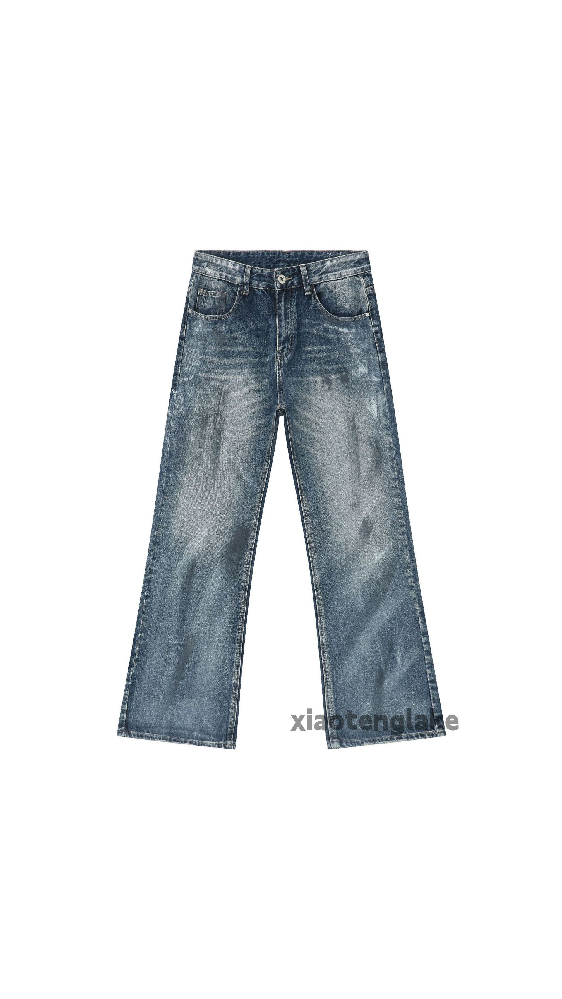Jean × Vintage washed faded punk grunge bootcut hiphop paint jeans Size US 30 / EU 46 - 9 Thumbnail