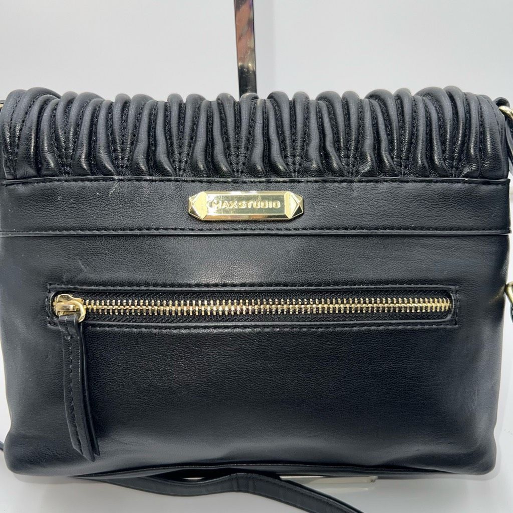 Other Max Studio Faux Leather Fold Over Pleated Flap crossbody Bag Size ONE SIZE - 1 Thumbnail