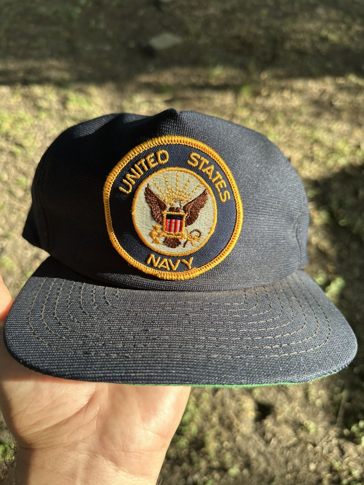 Other Vintage New Era Navy Snap Back Size ONE SIZE - 4 Thumbnail