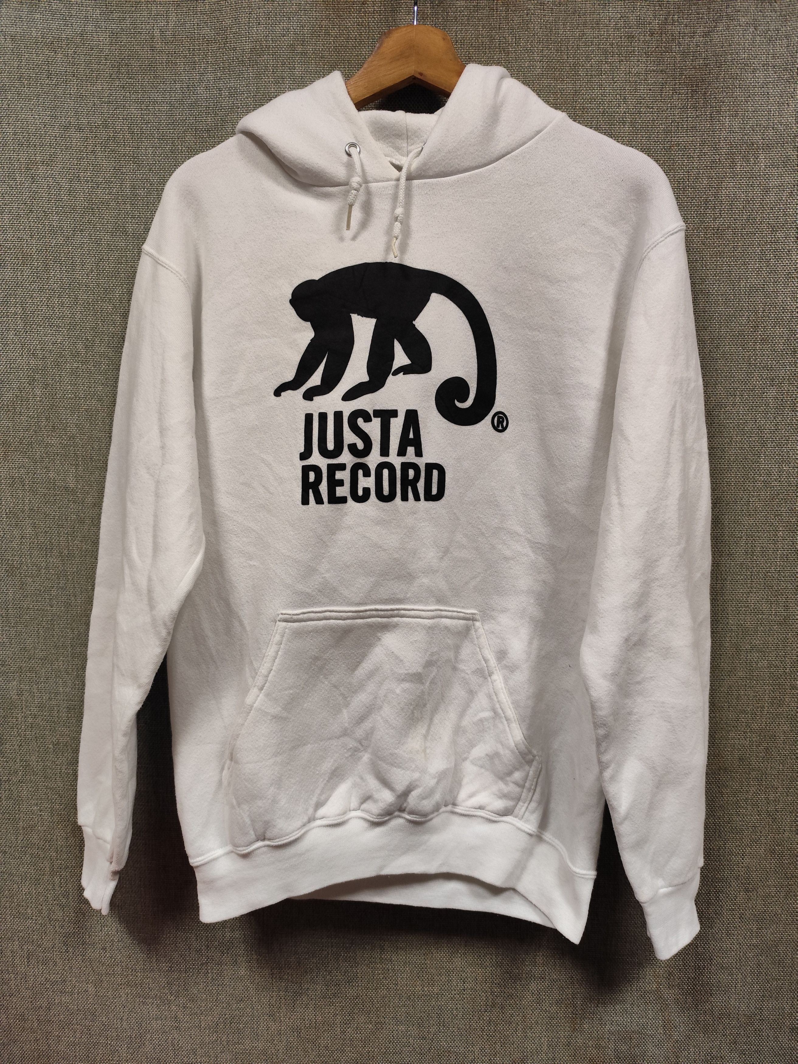 Tultex × Vintage Vintage 90s sweatshirt hoodie justa records made in usa Size US S / EU 44-46 / 1 - 1 Thumbnail