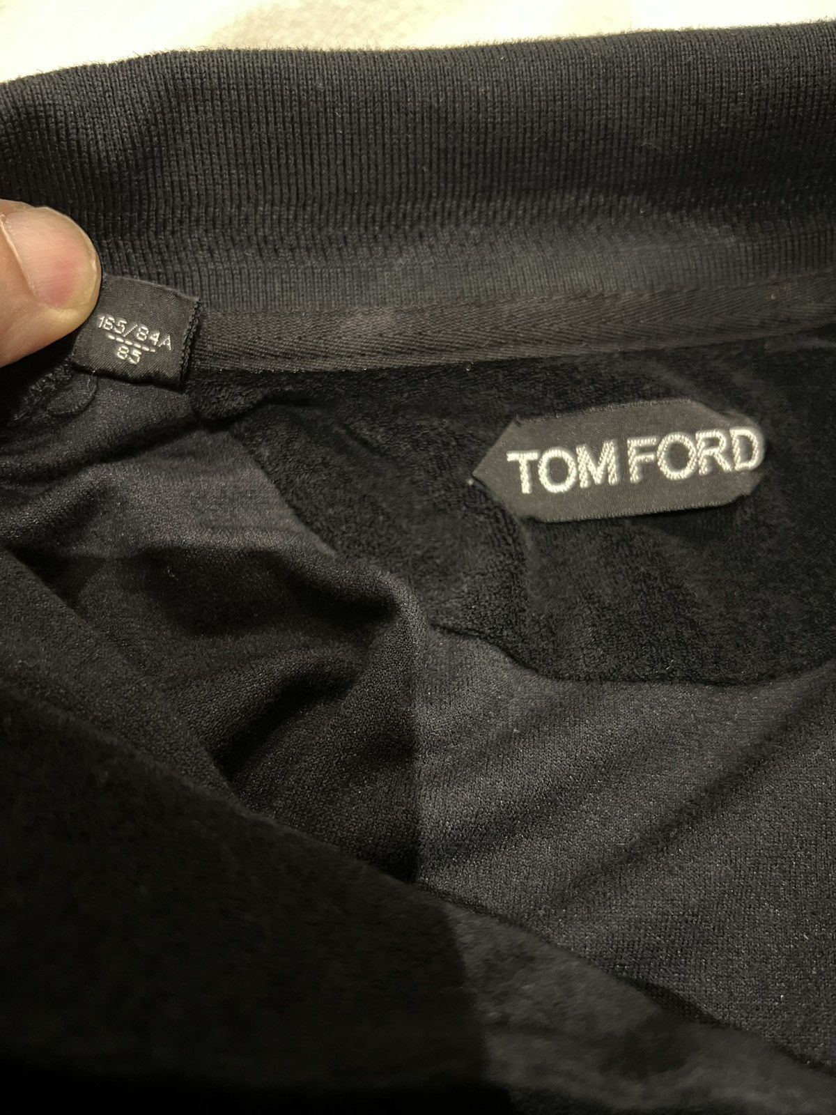 Tom Ford TOM FORD Cotton-Blend Terry Polo 44 Black Towelling Size US S / EU 44-46 / 1 - 11 Thumbnail