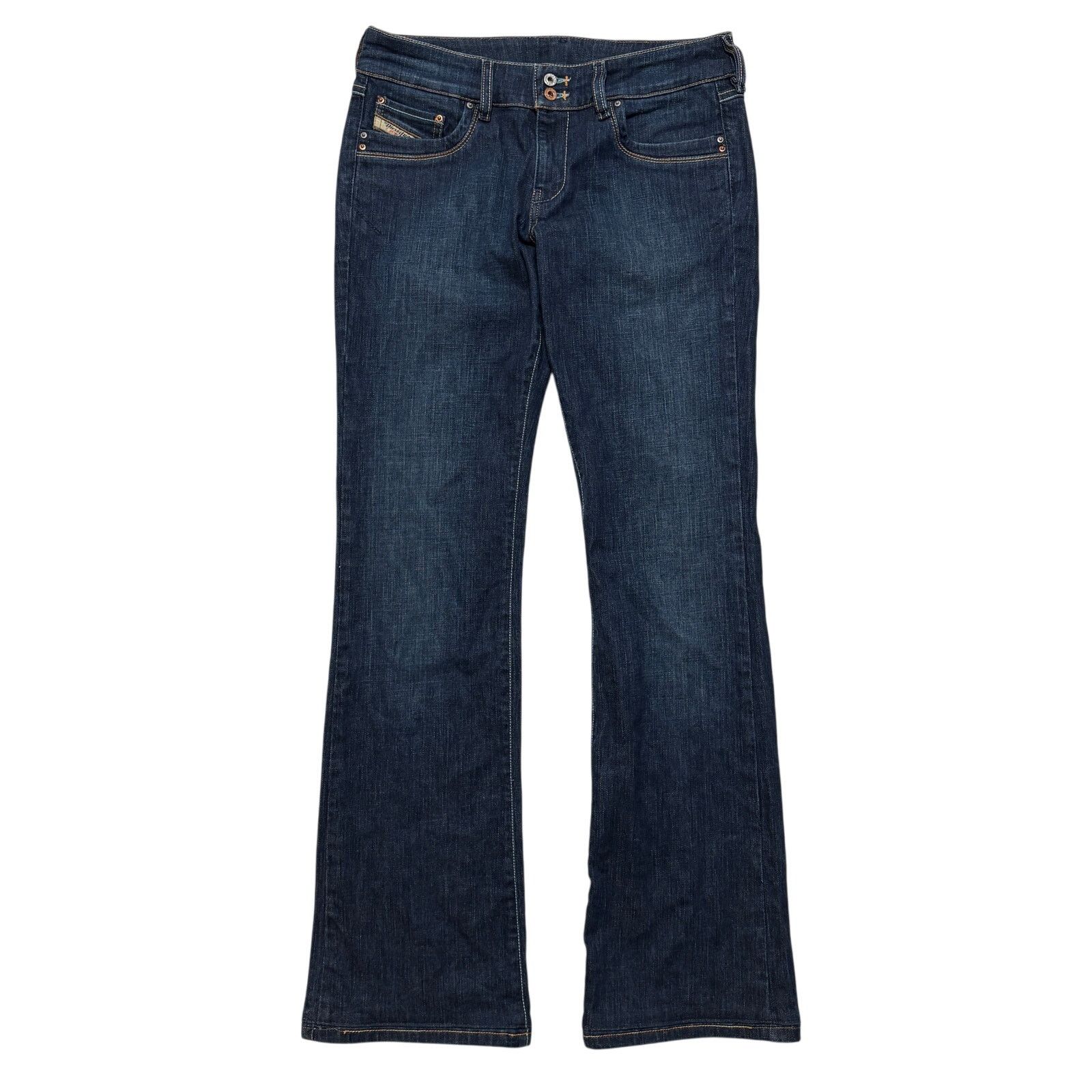 VTG Y2K 00s Diesel Blue Ronhar Low Rise Flared Denim Jeans