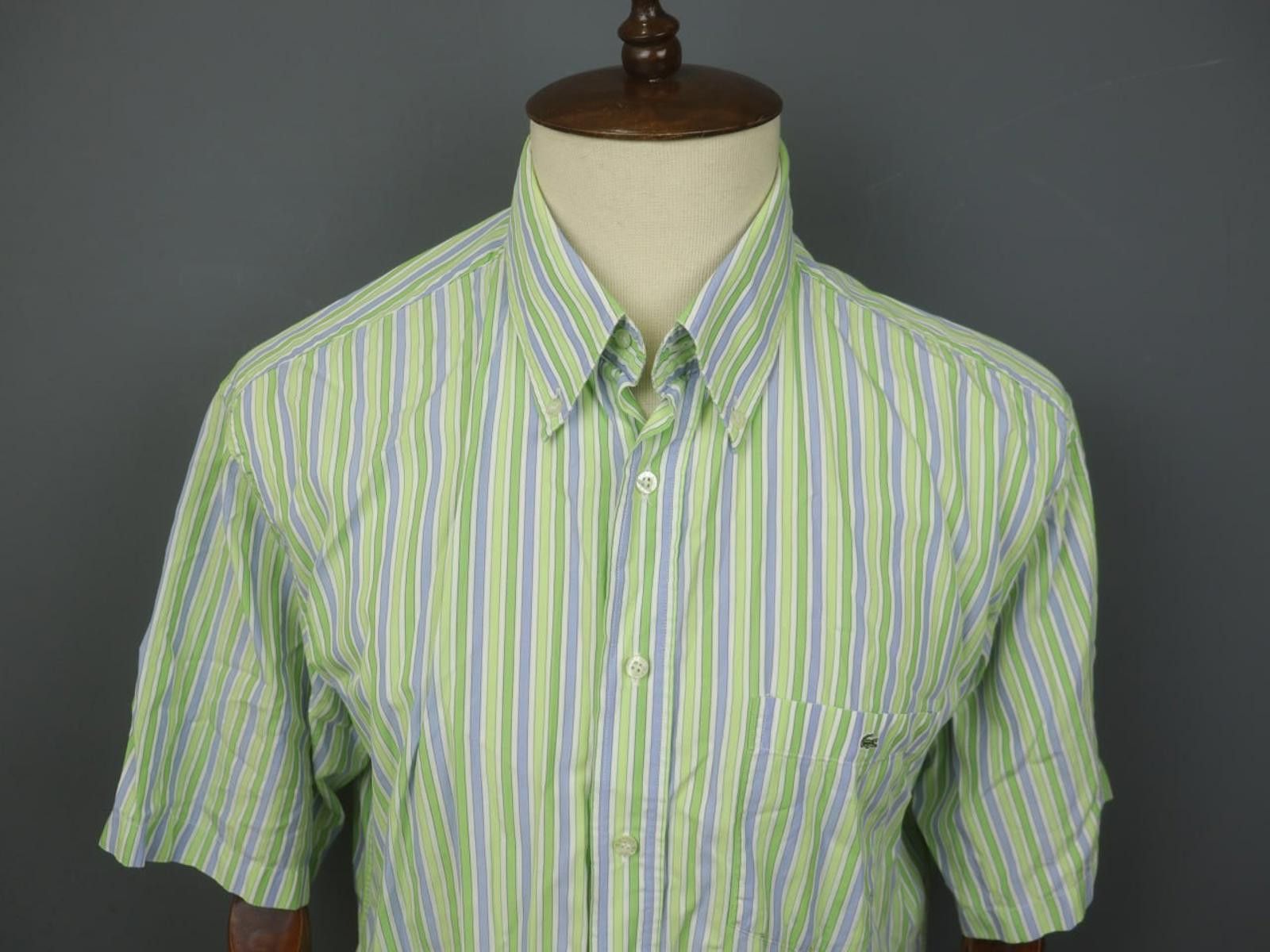Lacoste Lacoste Multi Striped Collared Chest Pocket Shirt Size 46 Size US M / EU 48-50 / 2 - 11 Thumbnail